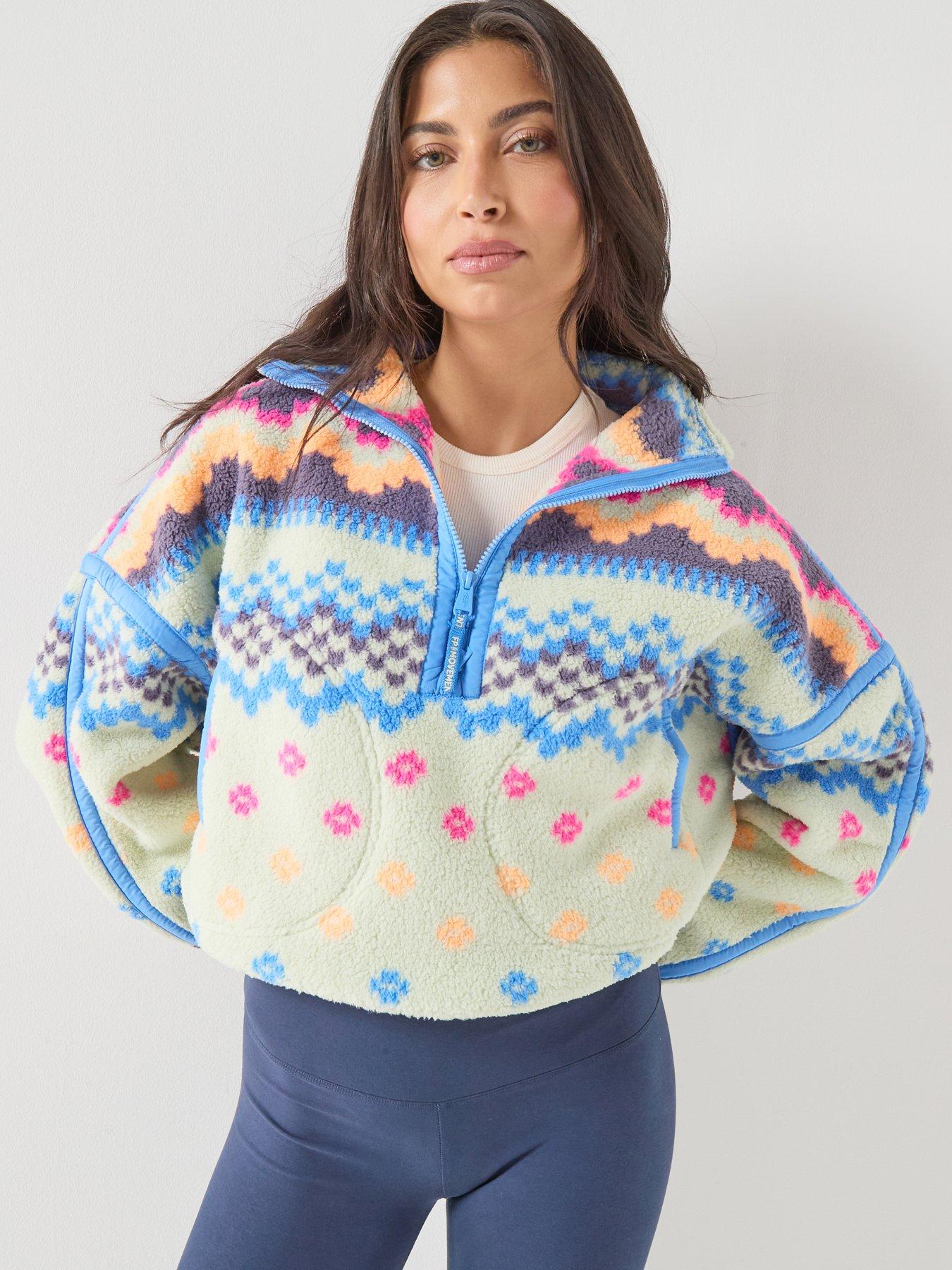 Image 5 of 5 of FP Movement Womens Training Printed Mountain High 1/2 Zip Fleece - Multi