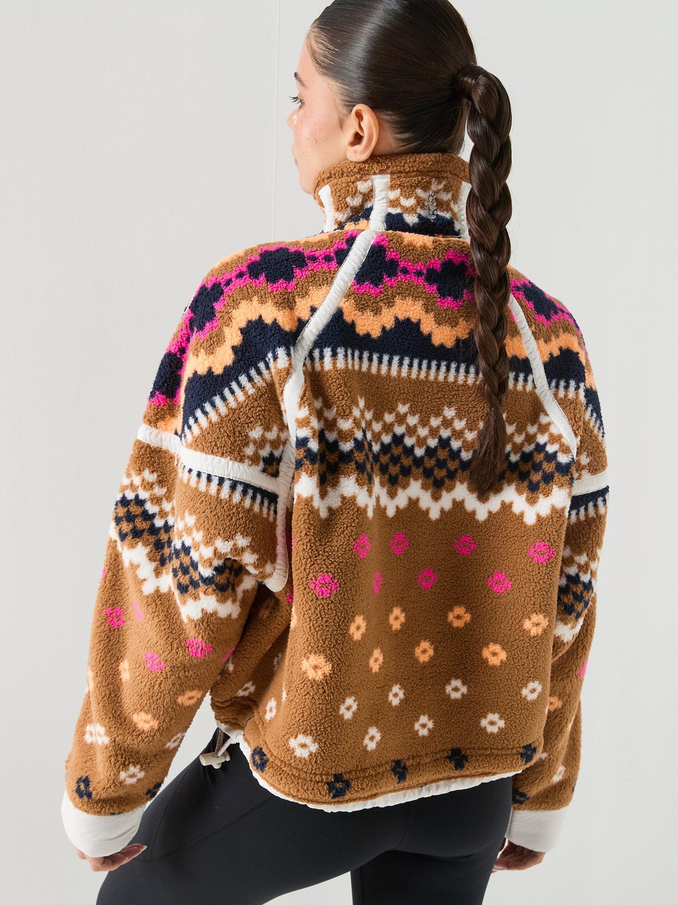 fp-movement-womens-printed-mountain-high-12-zip-fleece-brownstillFront
