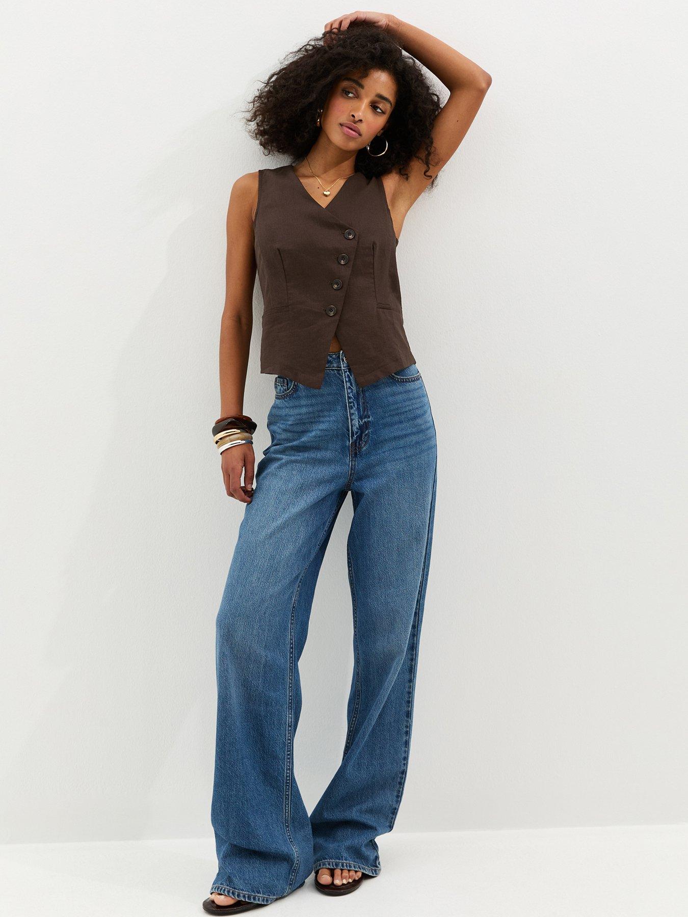 new-look-linen-blend-asymmetric-waistcoat-brownback