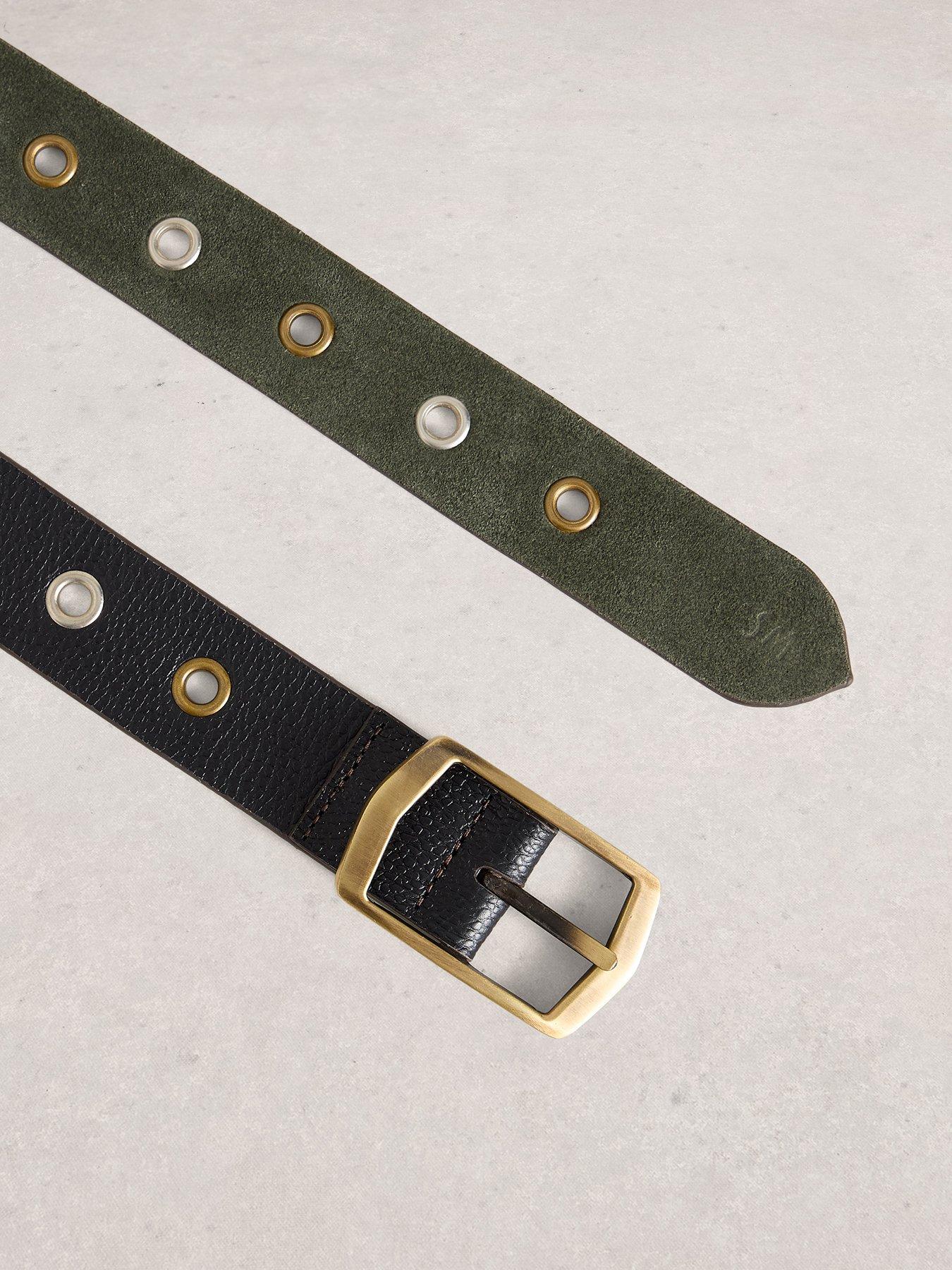 Image 3 of 3 of White Stuff Reversible Eyelet Belt - Black