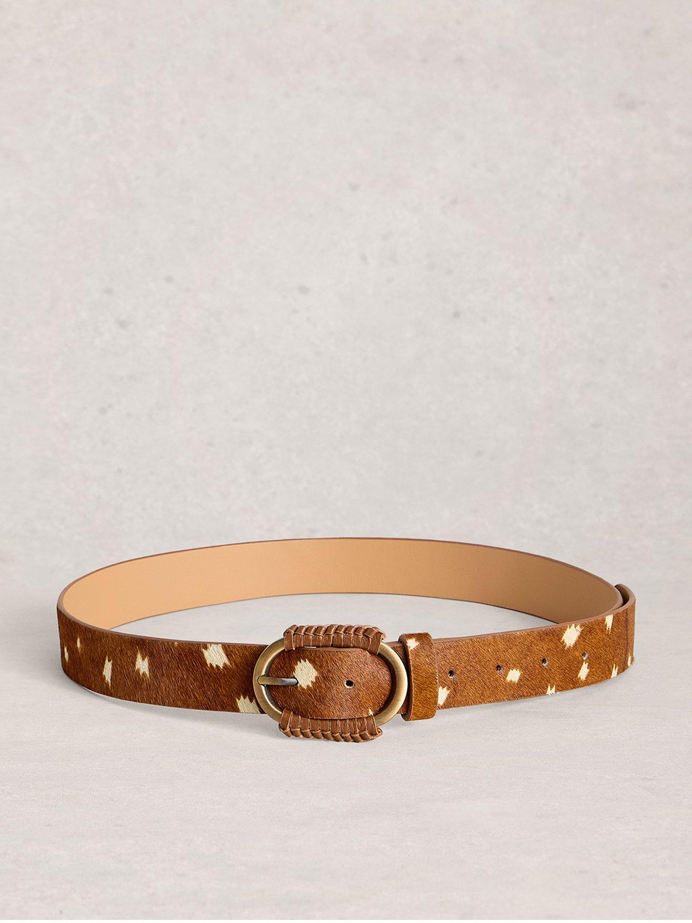 White Stuff Wrapped Buckle Belt - Brown