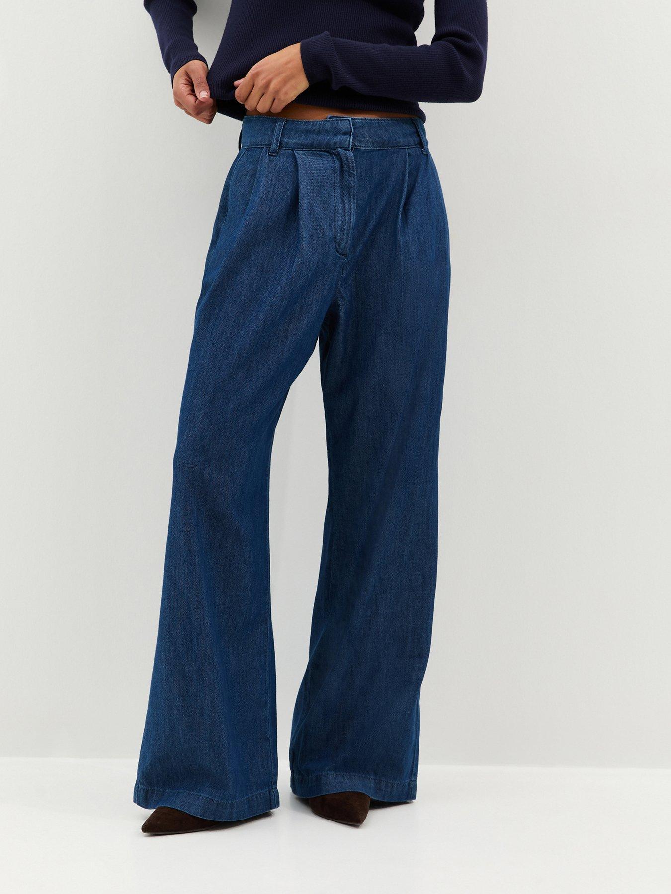 new-look-pleated-wide-leg-denim-trousers-bluefront