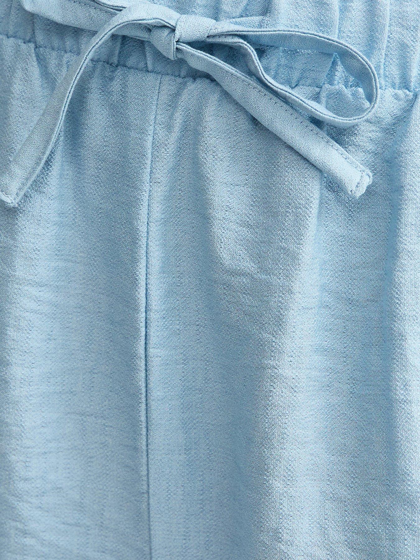 Image 5 of 5 of New Look Woven Drawstring Shorts - Light Blue