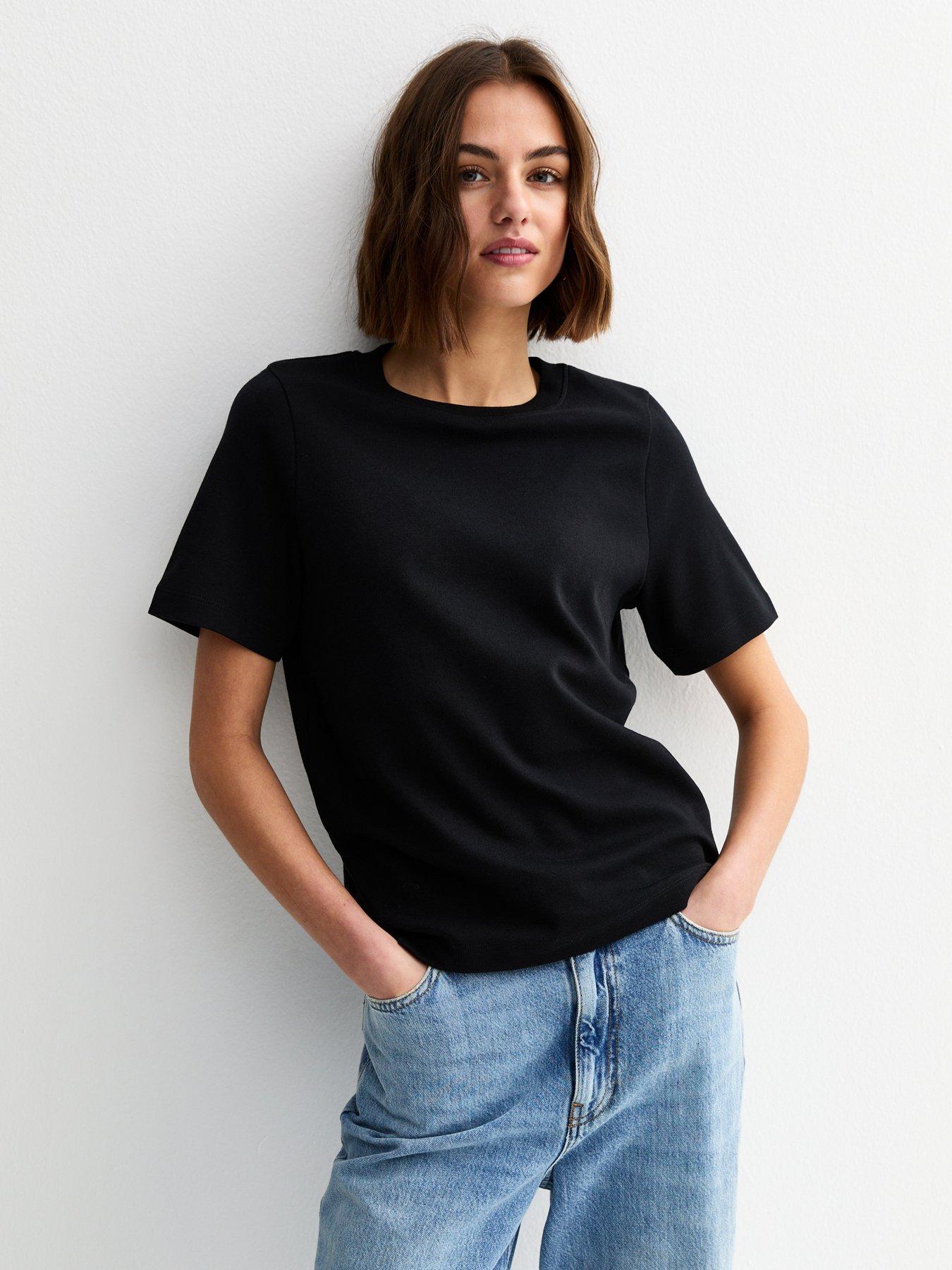 New Look Premium Black Heavyweight Cotton T-shirt