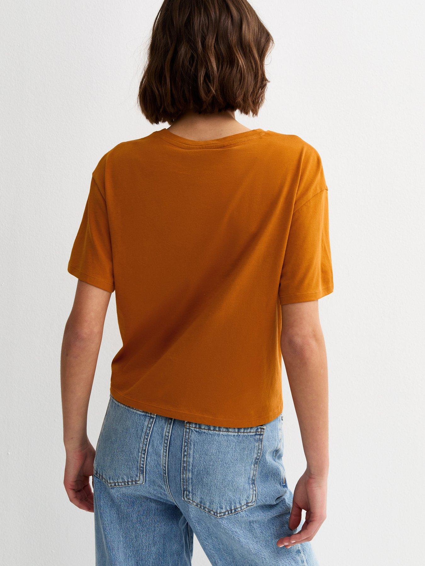 new-look-orange-cotton-tie-front-t-shirt-yellowstillFront