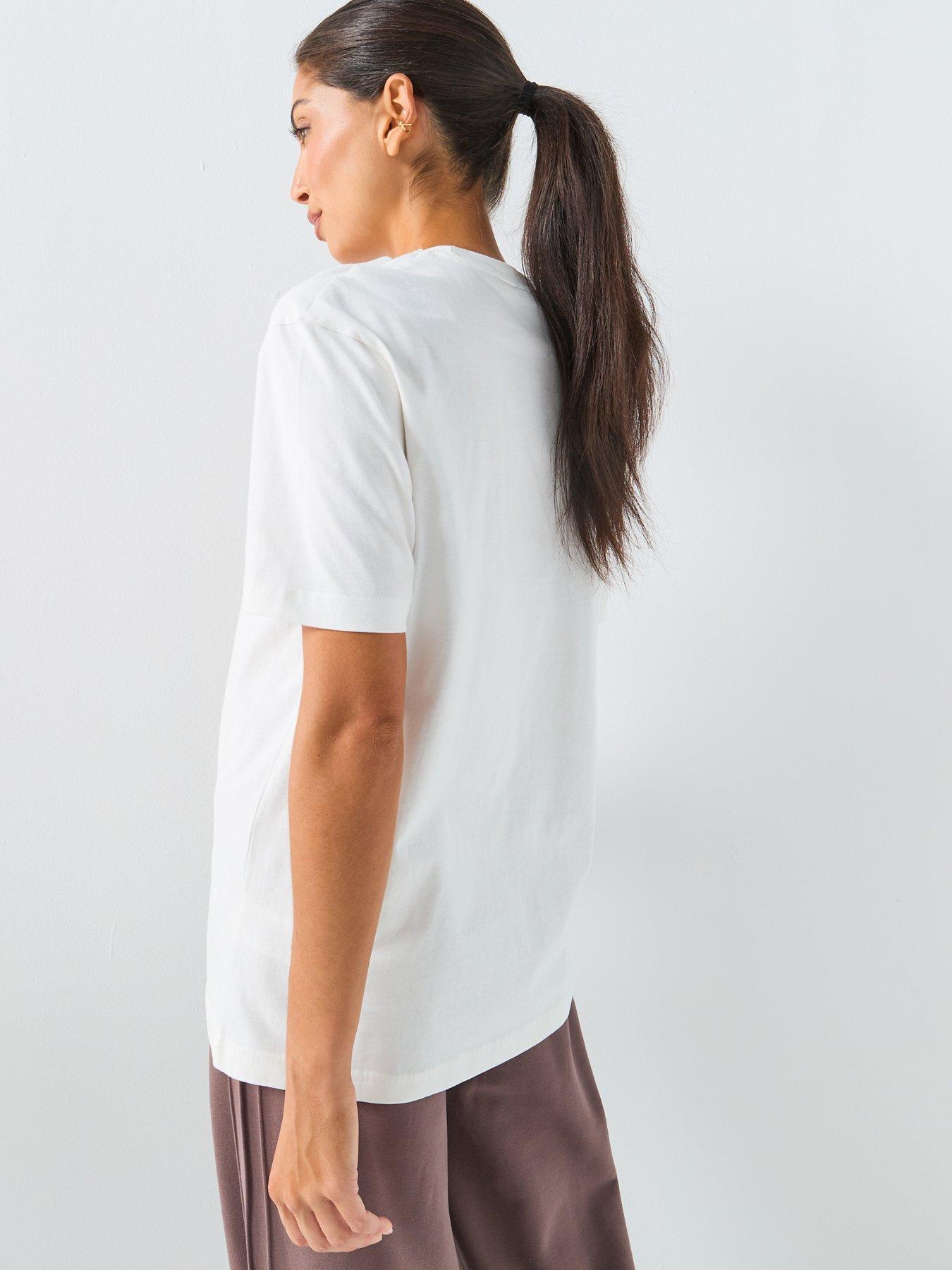 Image 2 of 6 of Gym King Womens W Boyfriend T-Shirt - Cream