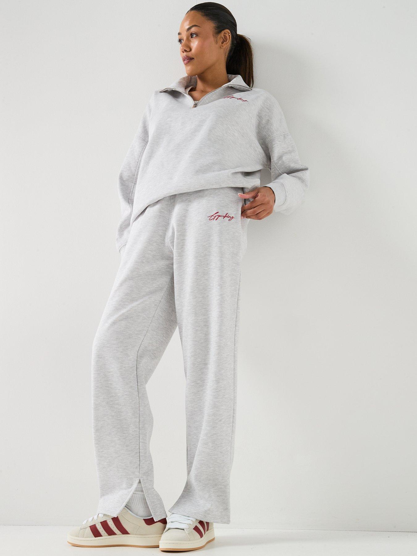 gym-king-womens-script-mindset-14-zip-funnel-neck-sweatshirt-greyback