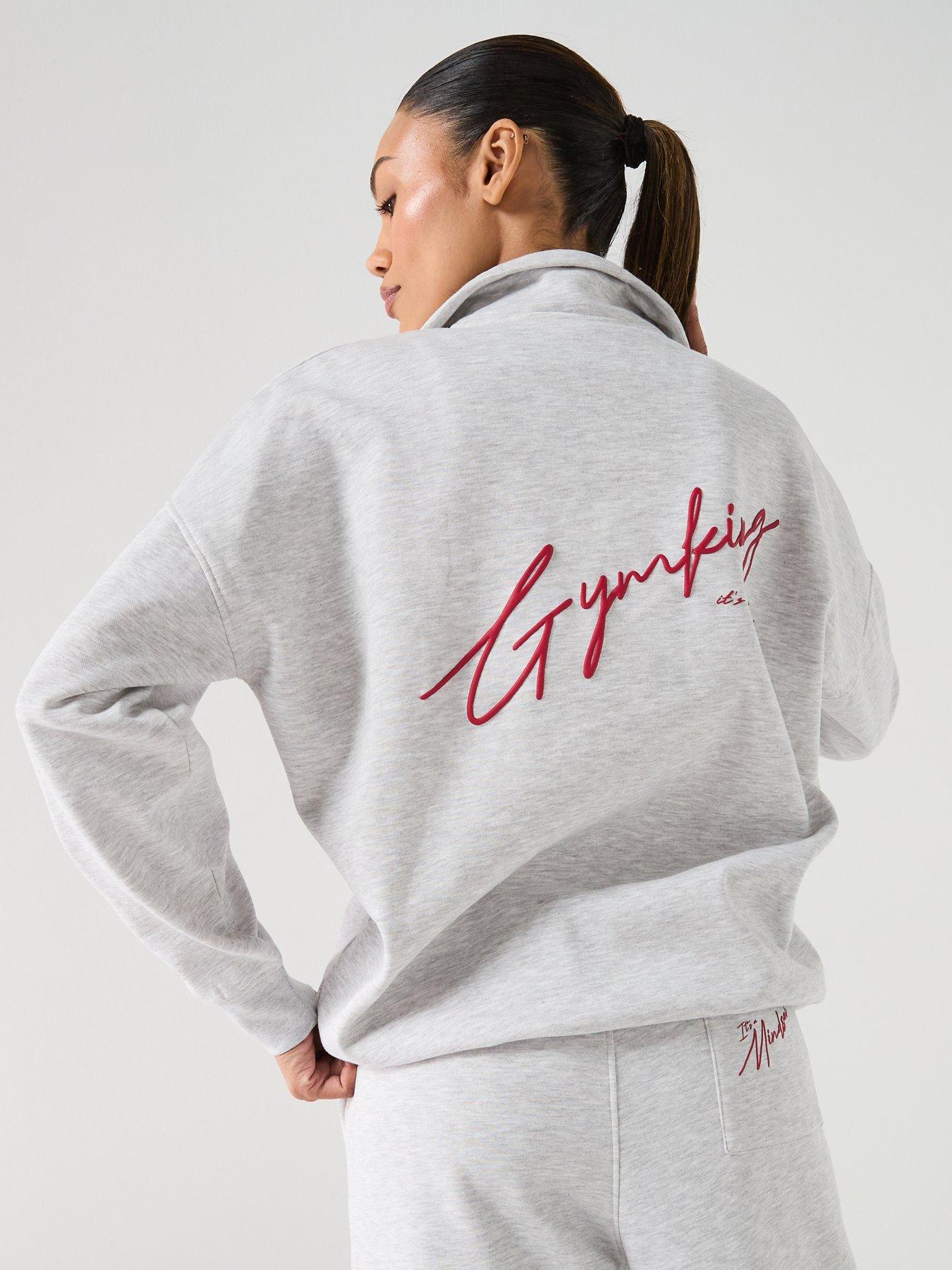 gym-king-womens-script-mindset-14-zip-funnel-neck-sweatshirt-greyoutfit