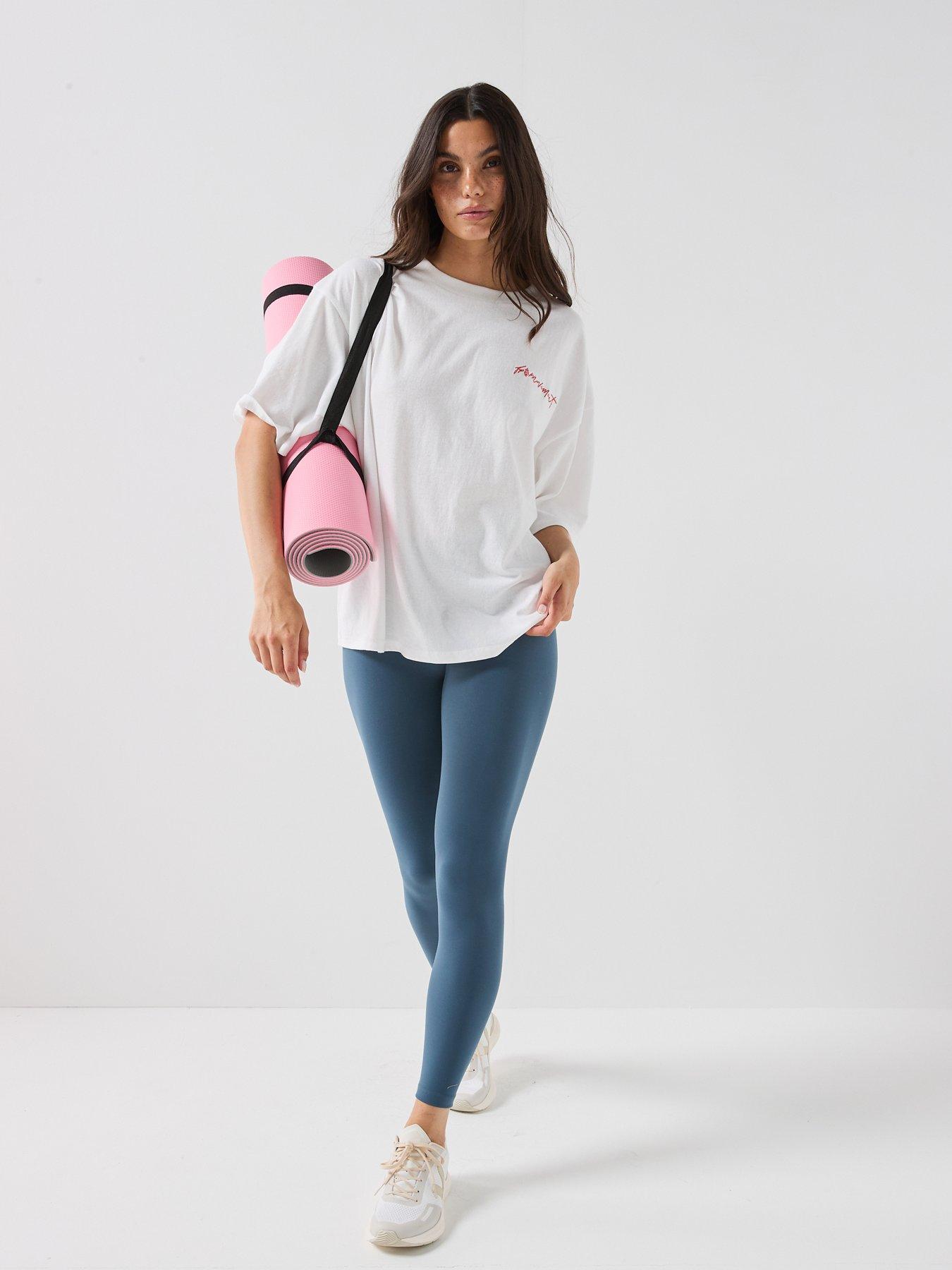 Image 3 of 6 of FP Movement Womens Training Logo Tackle T-Shirt - White