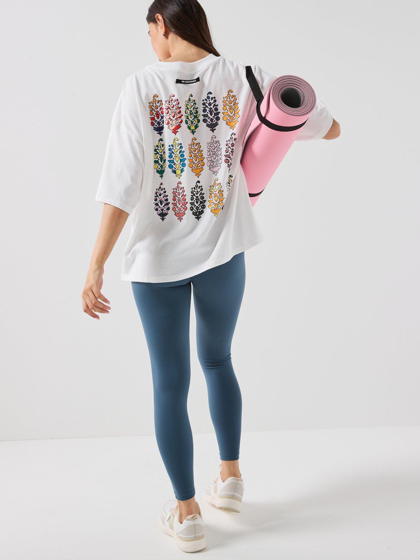 Image 5 of 6 of FP Movement Womens Training Logo Tackle T-Shirt - White