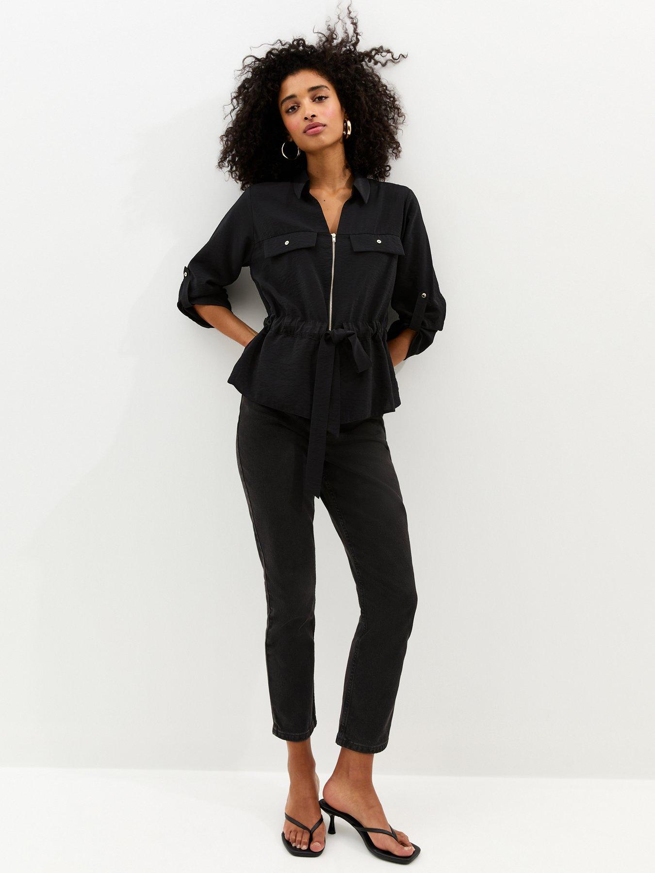 new-look-zip-up-cropped-sleeve-shirt-blackback