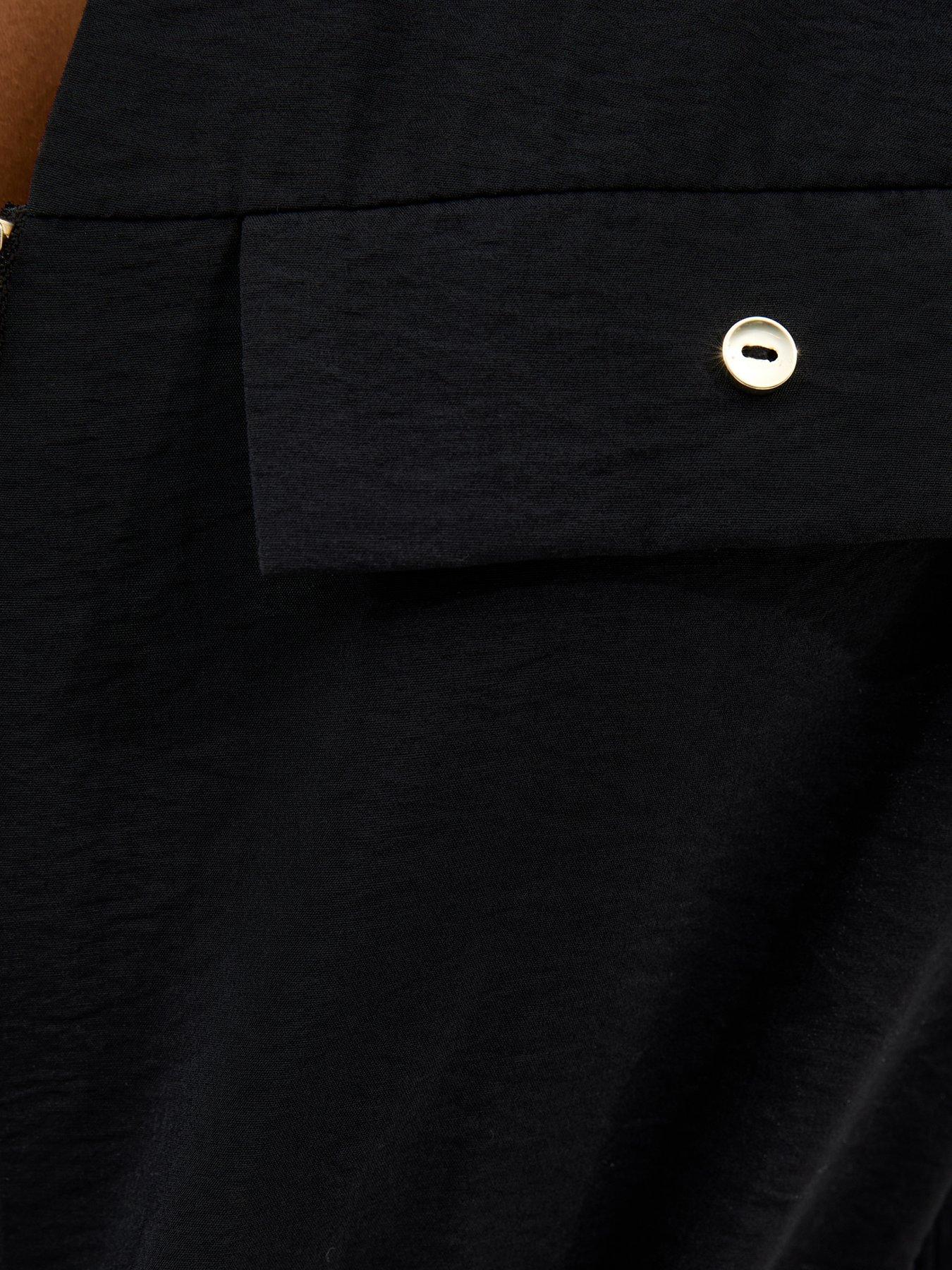 new-look-zip-up-cropped-sleeve-shirt-blackdetail