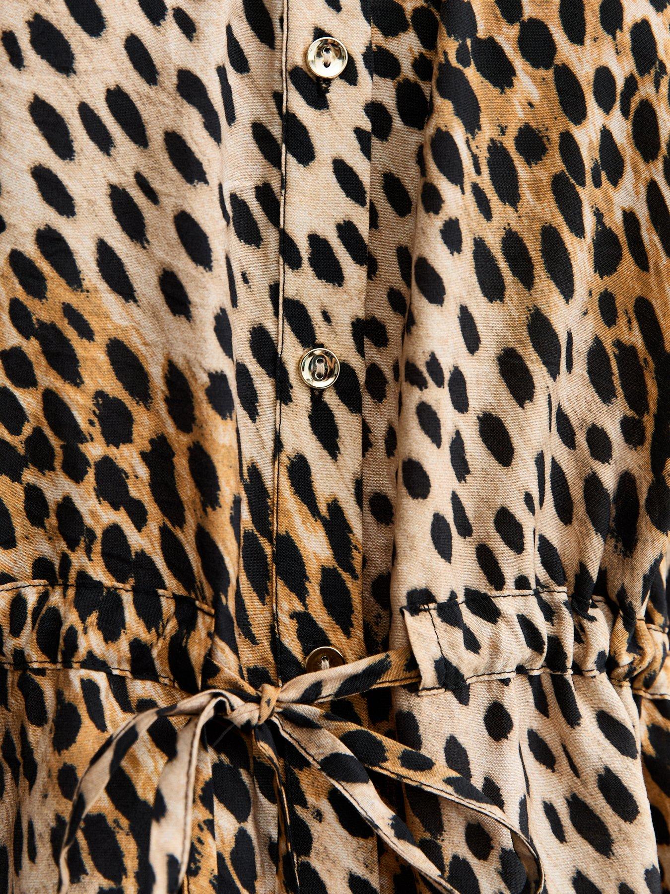 new-look-brown-animal-print-drawstring-shirtdetail