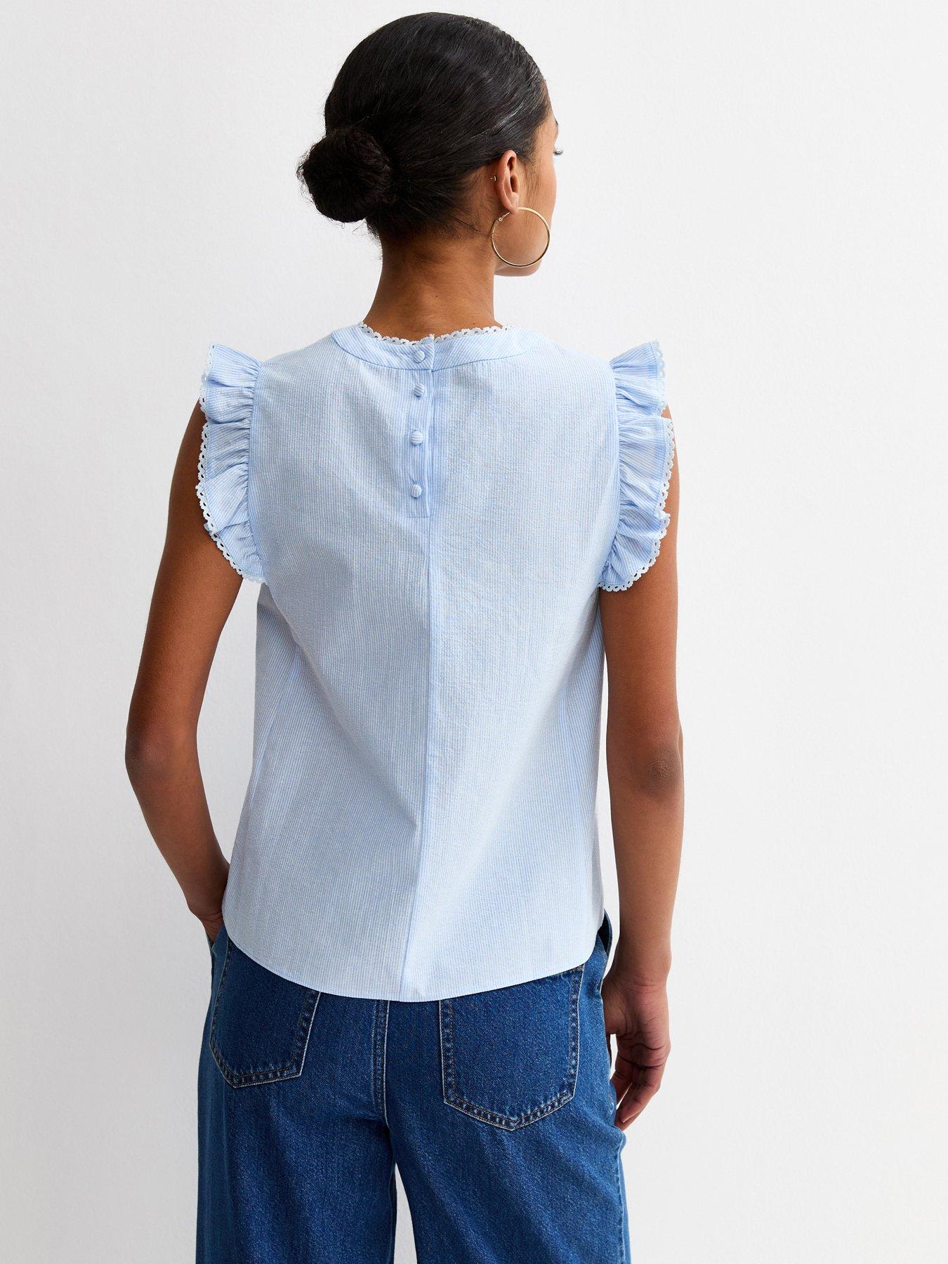 new-look-striped-pintuck-sleeveless-blouse-bluestillFront