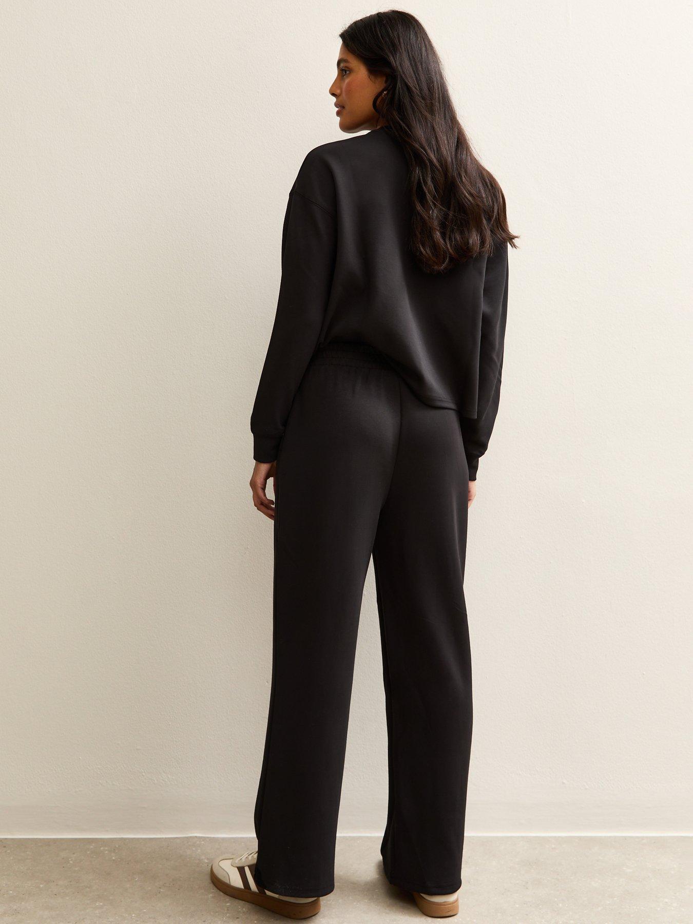 new-look-elasticated-waist-premium-wide-leg-joggers-blackstillFront