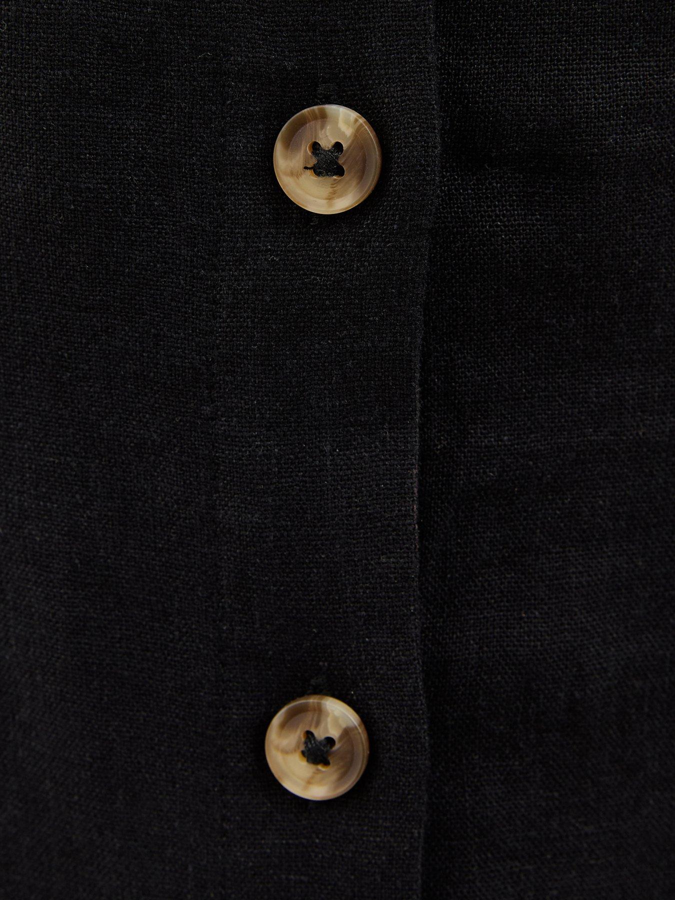 new-look-linen-blend-button-through-mini-dress-blackdetail