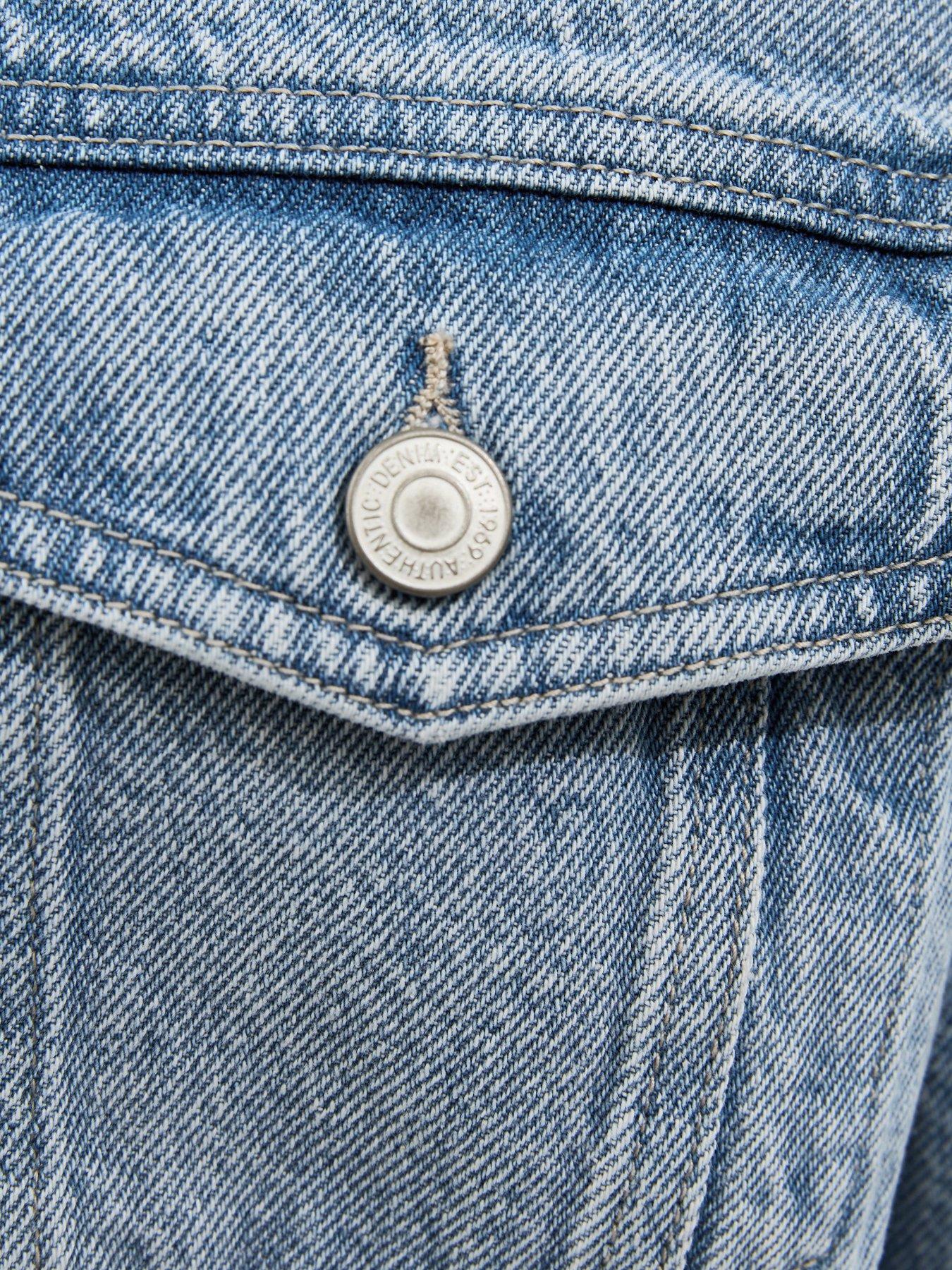 Image 6 of 6 of New Look Oversized Denim Jacket - Blue