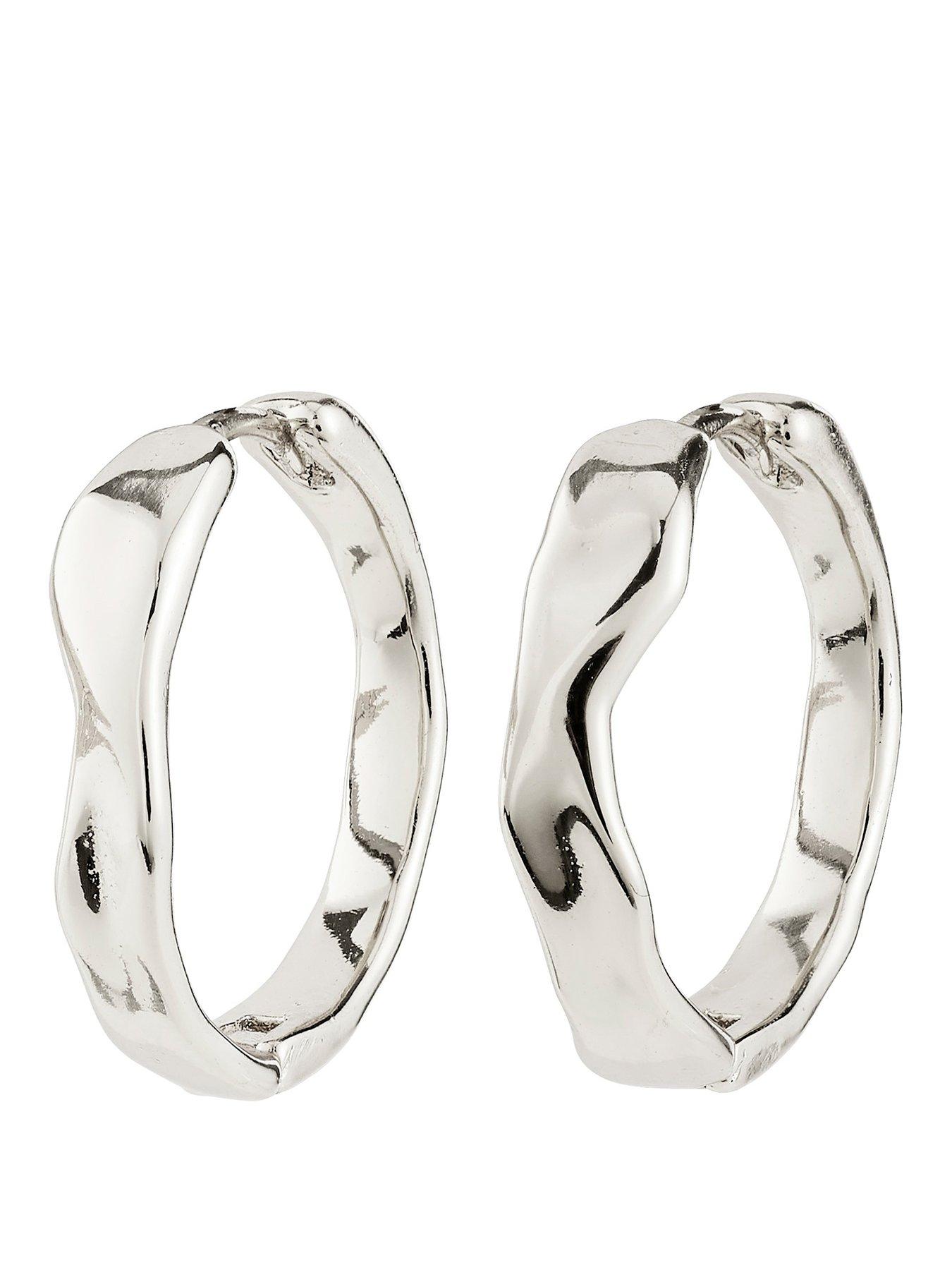 Image 1 of 3 of Pilgrim EMBER hoop earrings silver-plated