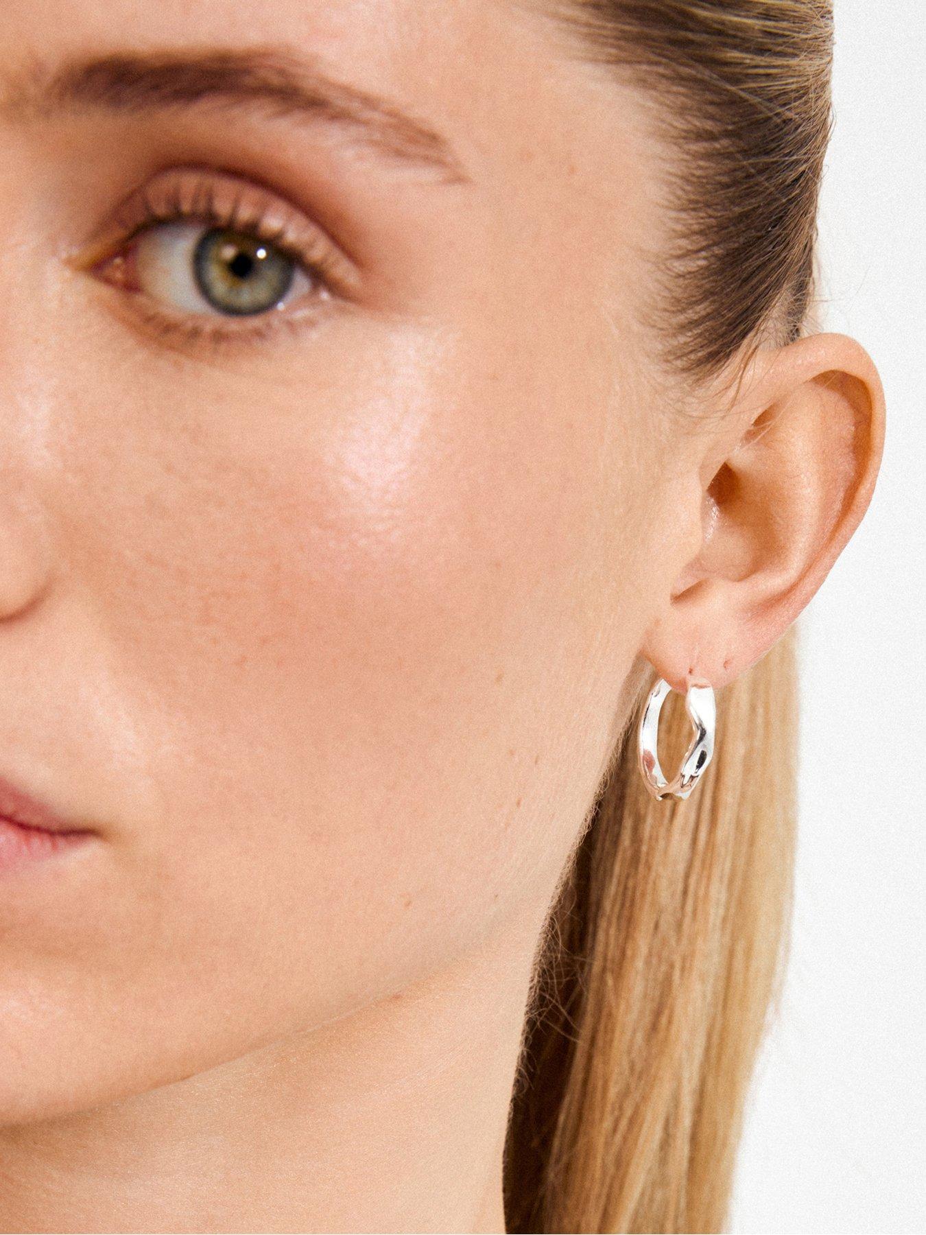 Image 2 of 3 of Pilgrim EMBER hoop earrings silver-plated
