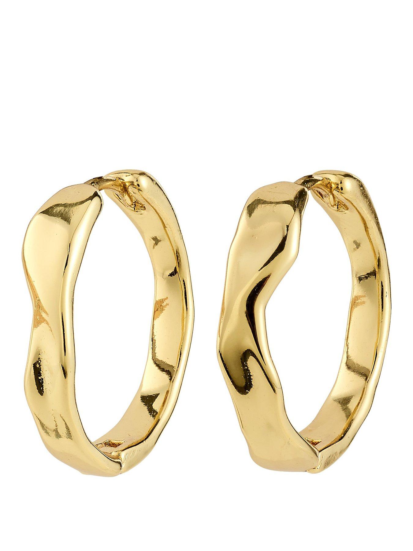 pilgrim-ember-hoop-earrings-gold-platedfront