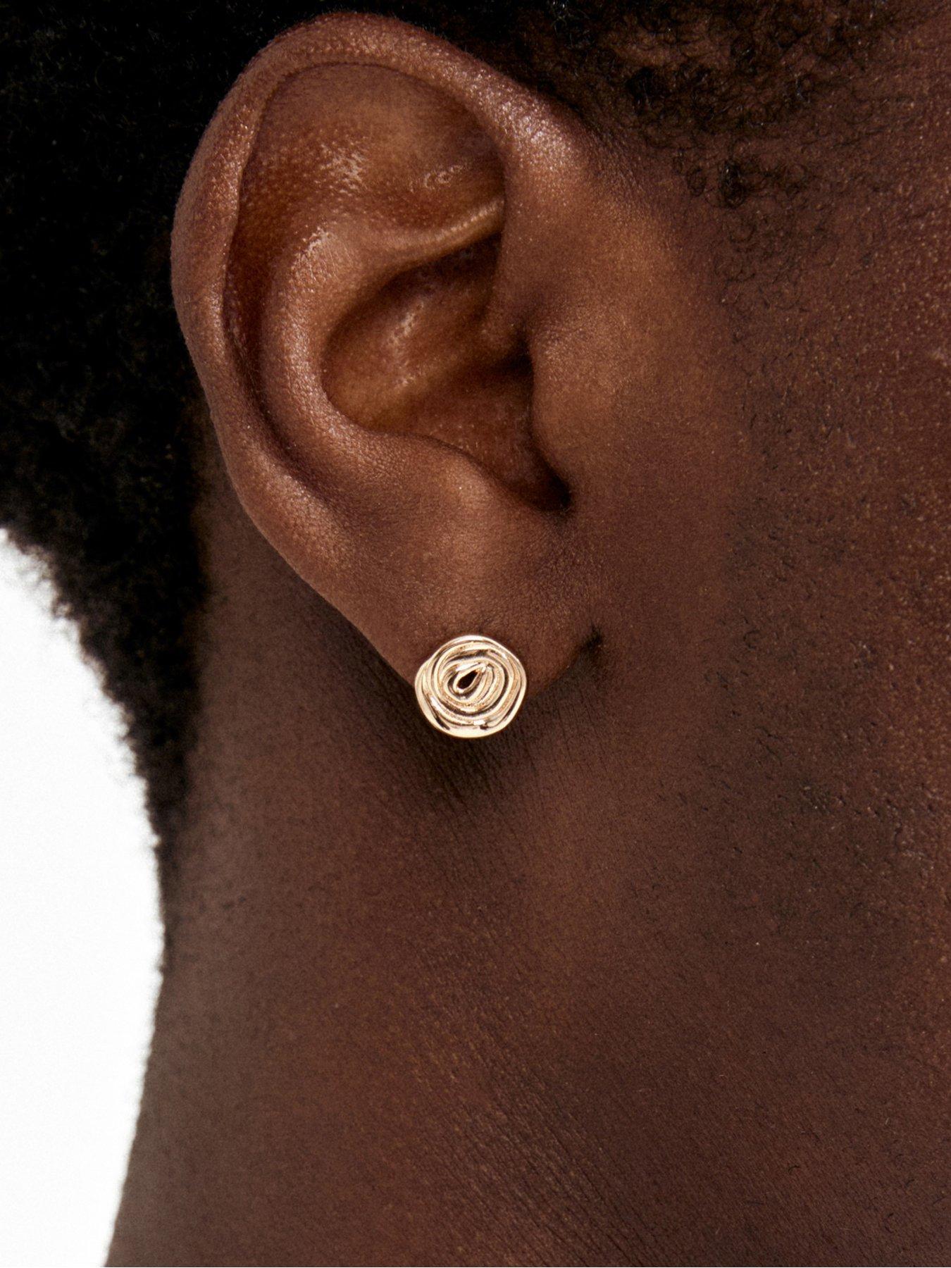 Image 2 of 4 of Pilgrim AIR earrings gold-plated