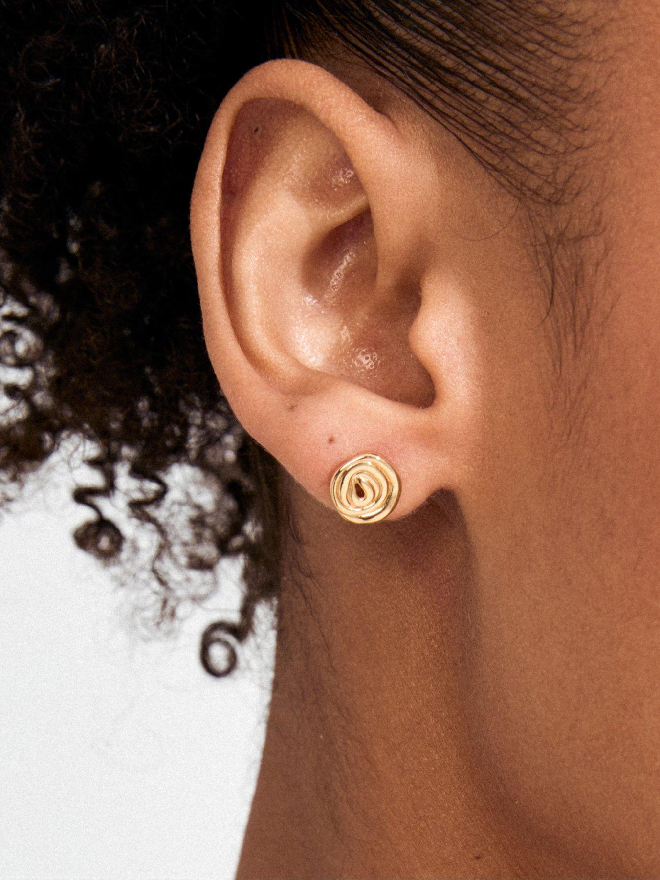 Image 3 of 4 of Pilgrim AIR earrings gold-plated