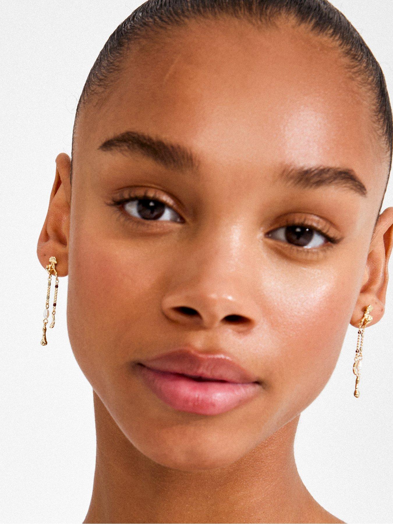 Image 2 of 3 of Pilgrim REGGIE earrings gold-plated