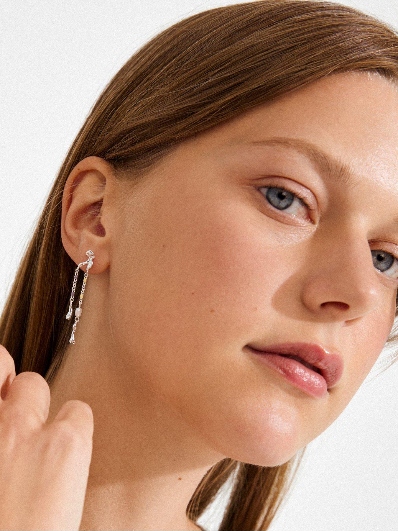 Image 4 of 4 of Pilgrim REGGIE earrings silver-plated