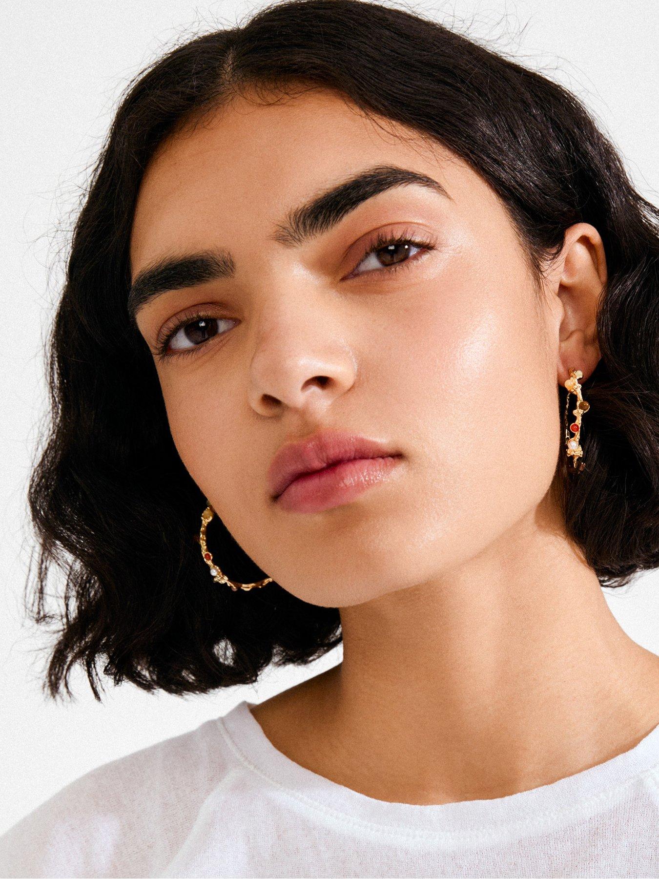 pilgrim-iris-hoop-earrings-gold-platedstillFront