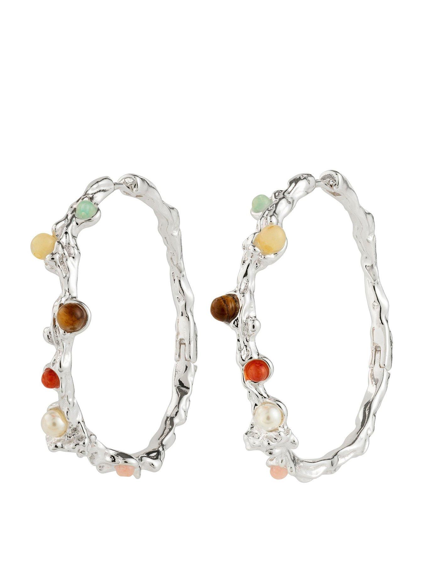 pilgrim-iris-hoop-earrings-silver-plated