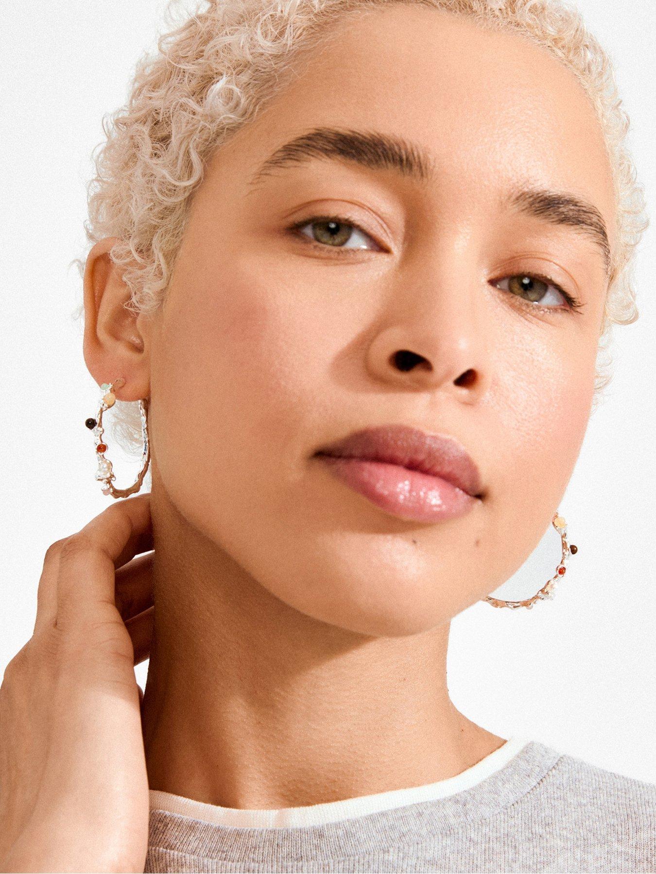 pilgrim-iris-hoop-earrings-silver-platedstillFront