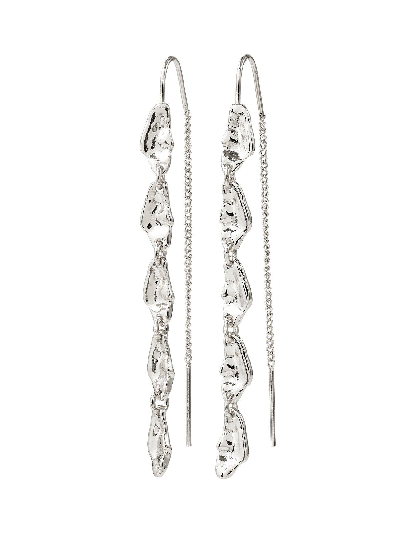 Image 1 of 2 of Pilgrim ELIYAH chain earrings silver-plated