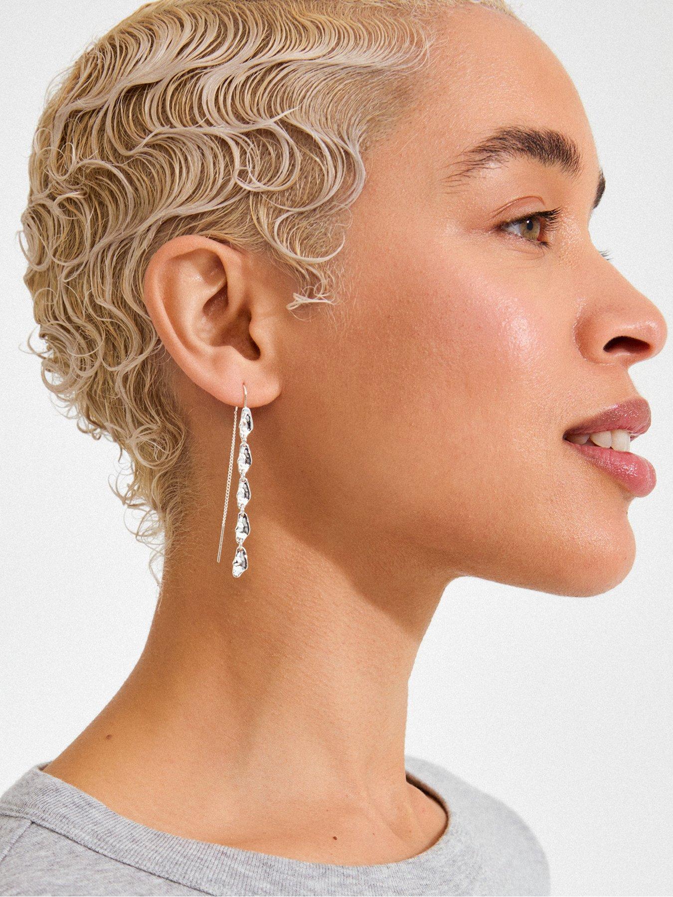 Image 2 of 2 of Pilgrim ELIYAH chain earrings silver-plated