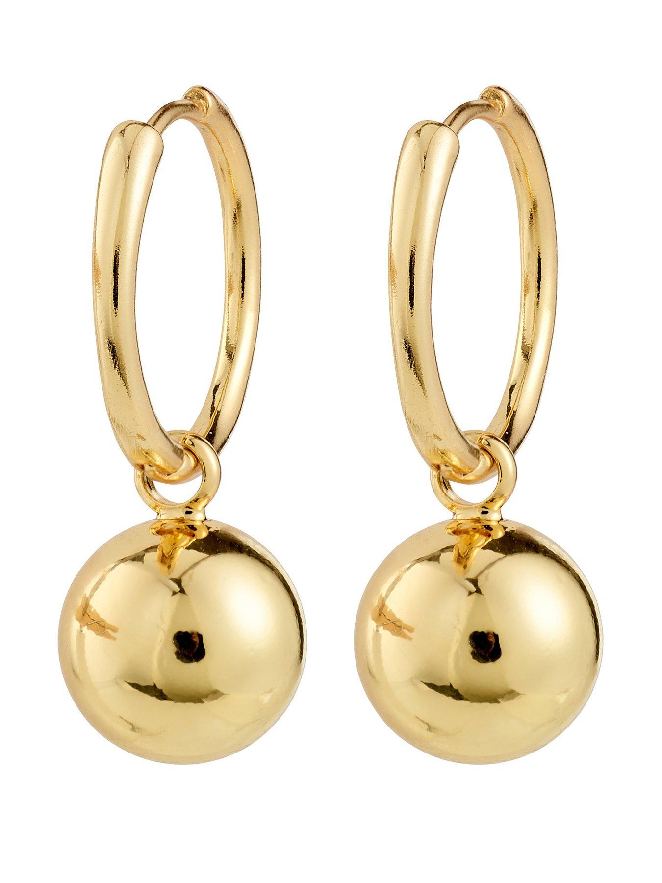 pilgrim-air-hoop-earrings-gold-platedfront