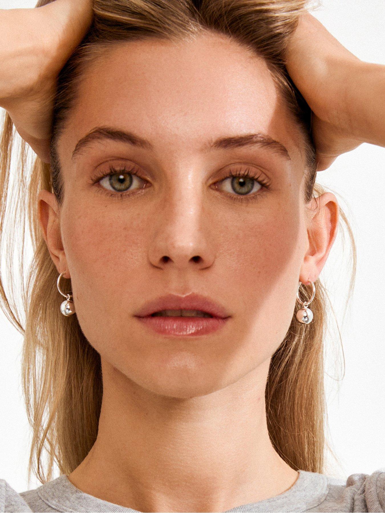 pilgrim-air-hoop-earrings-silver-platedstillFront