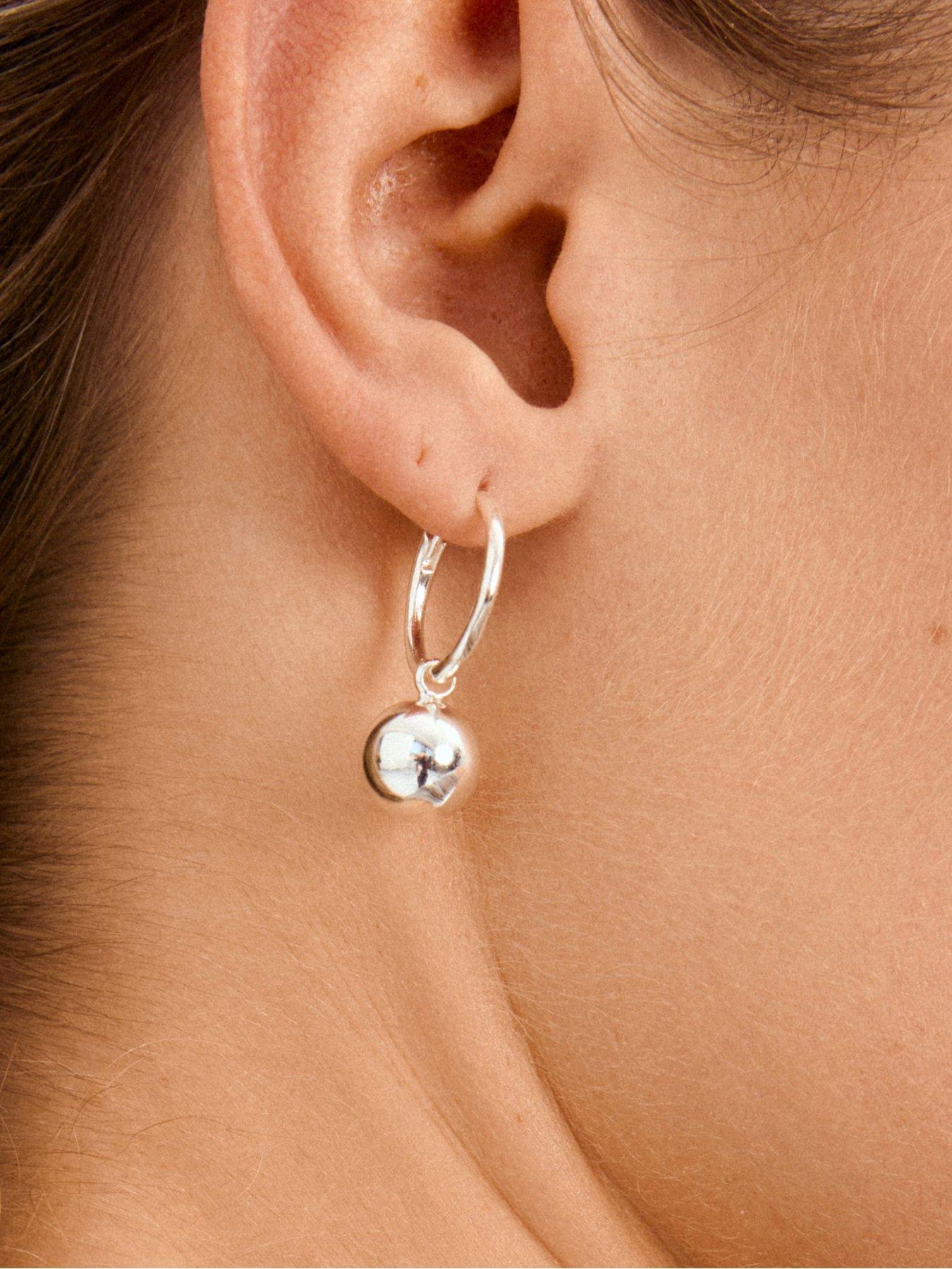 pilgrim-air-hoop-earrings-silver-platedoutfit