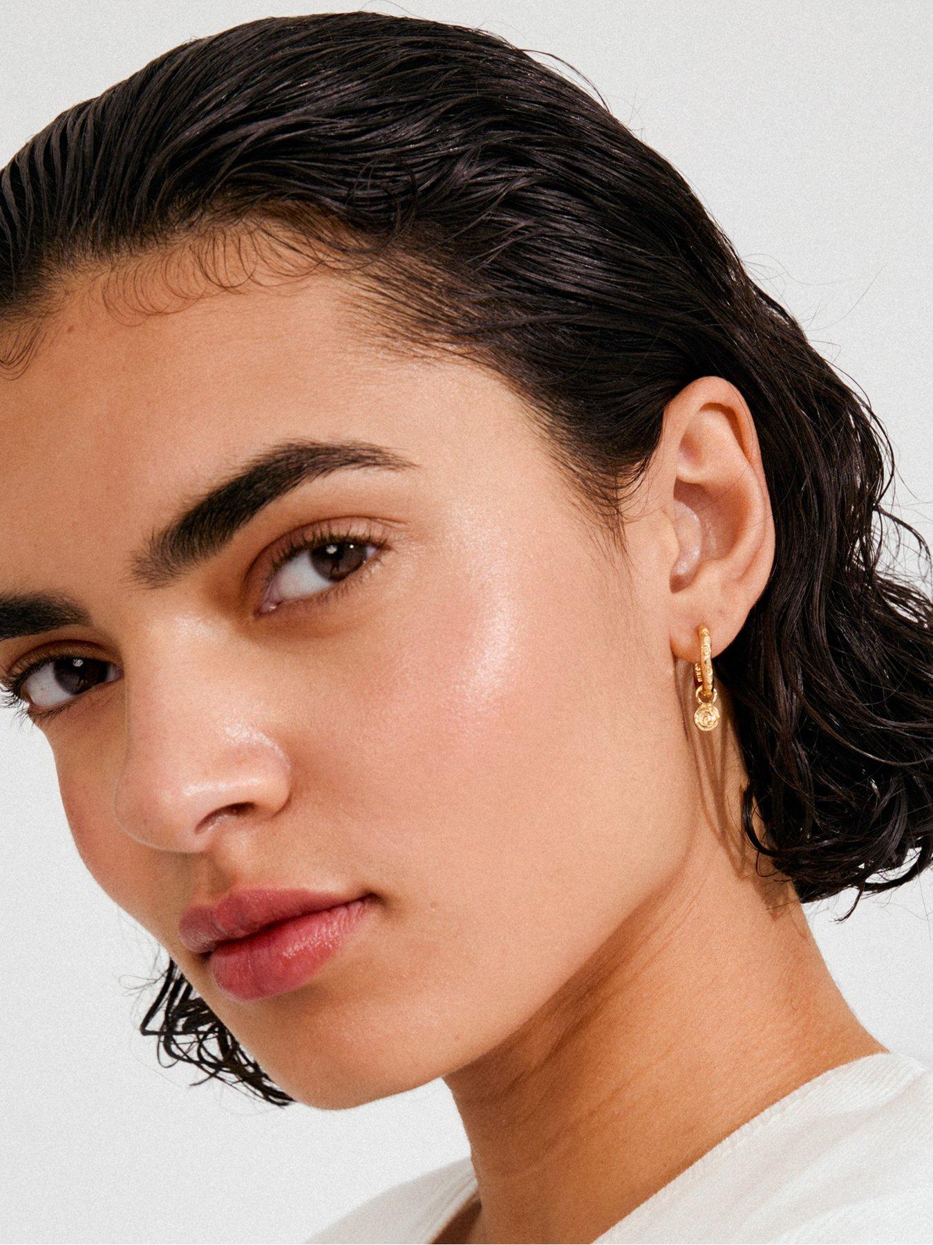 Image 2 of 4 of Pilgrim FIRE hoop earrings gold-plated