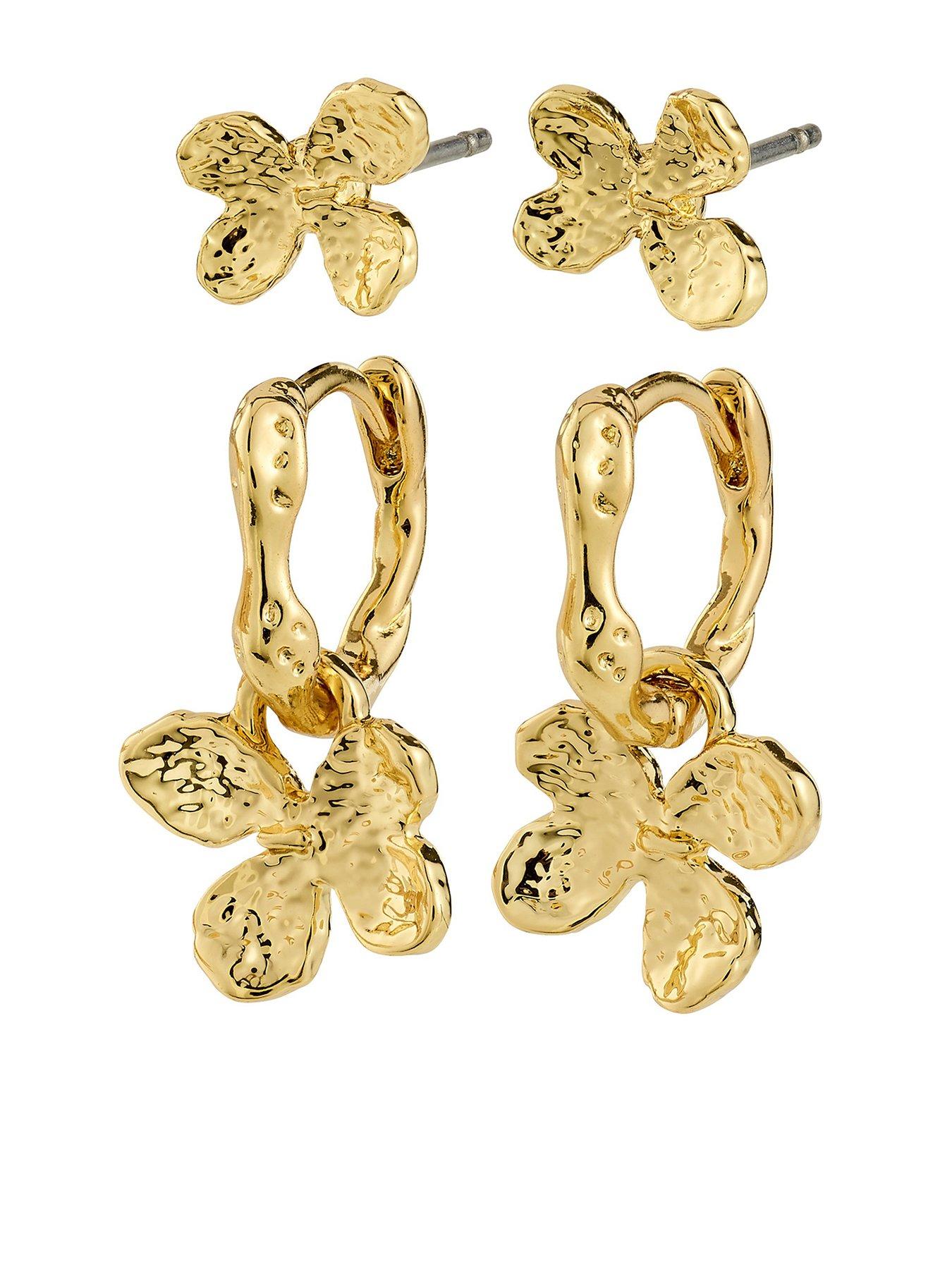 pilgrim-ajani-earrings-2-in-1-set-gold-platedstillFront