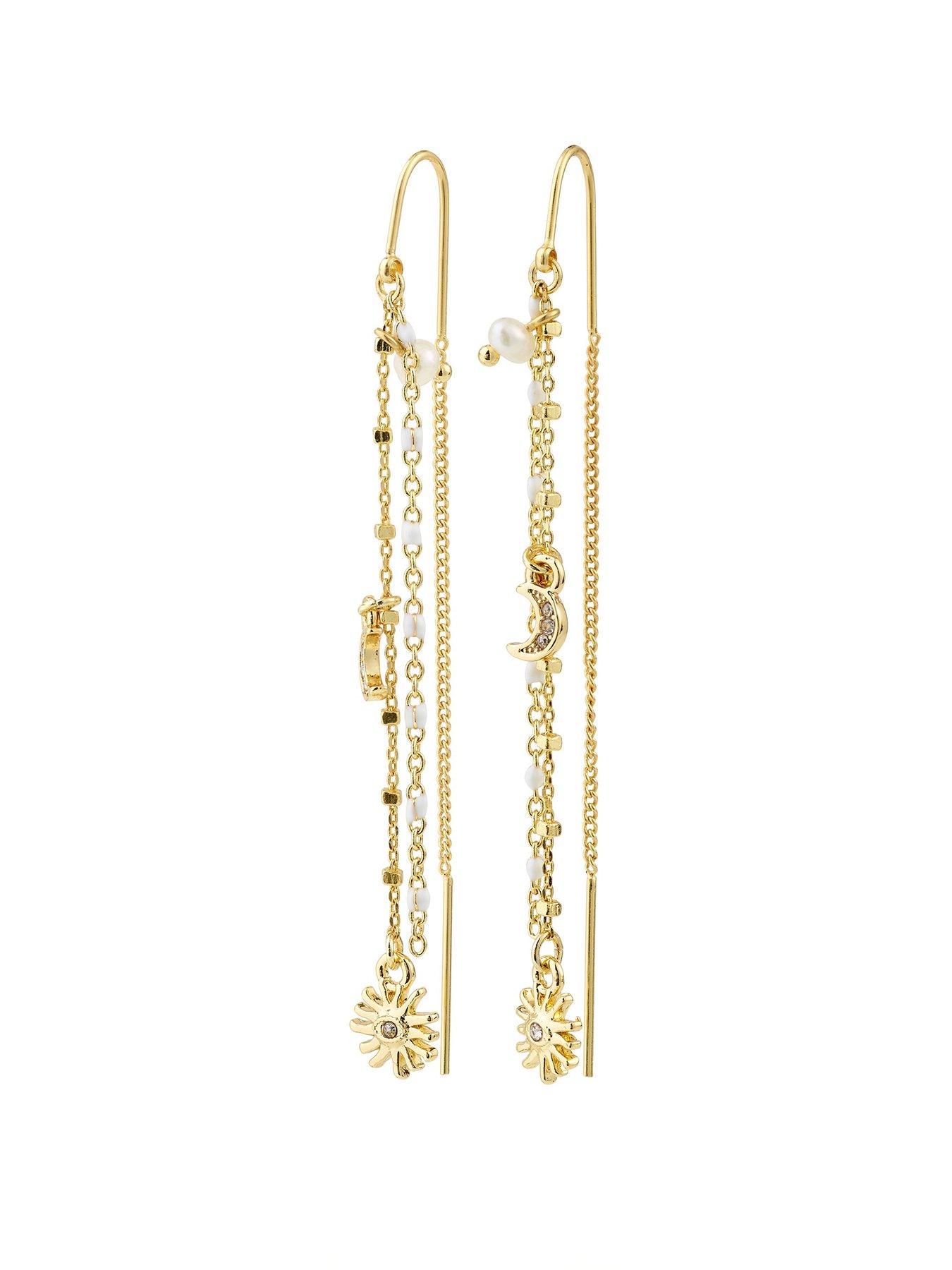 pilgrim-mylan-chain-earrings-gold-platedfront
