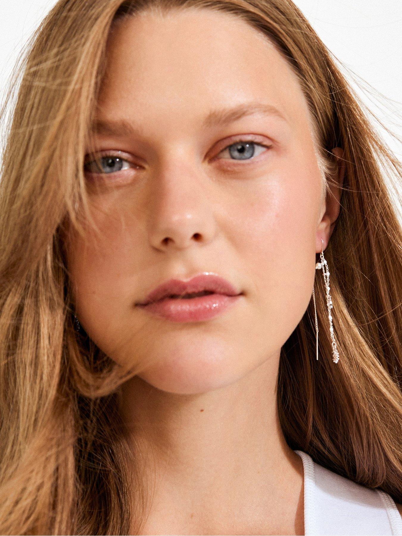 pilgrim-mylan-chain-earrings-silver-platedback