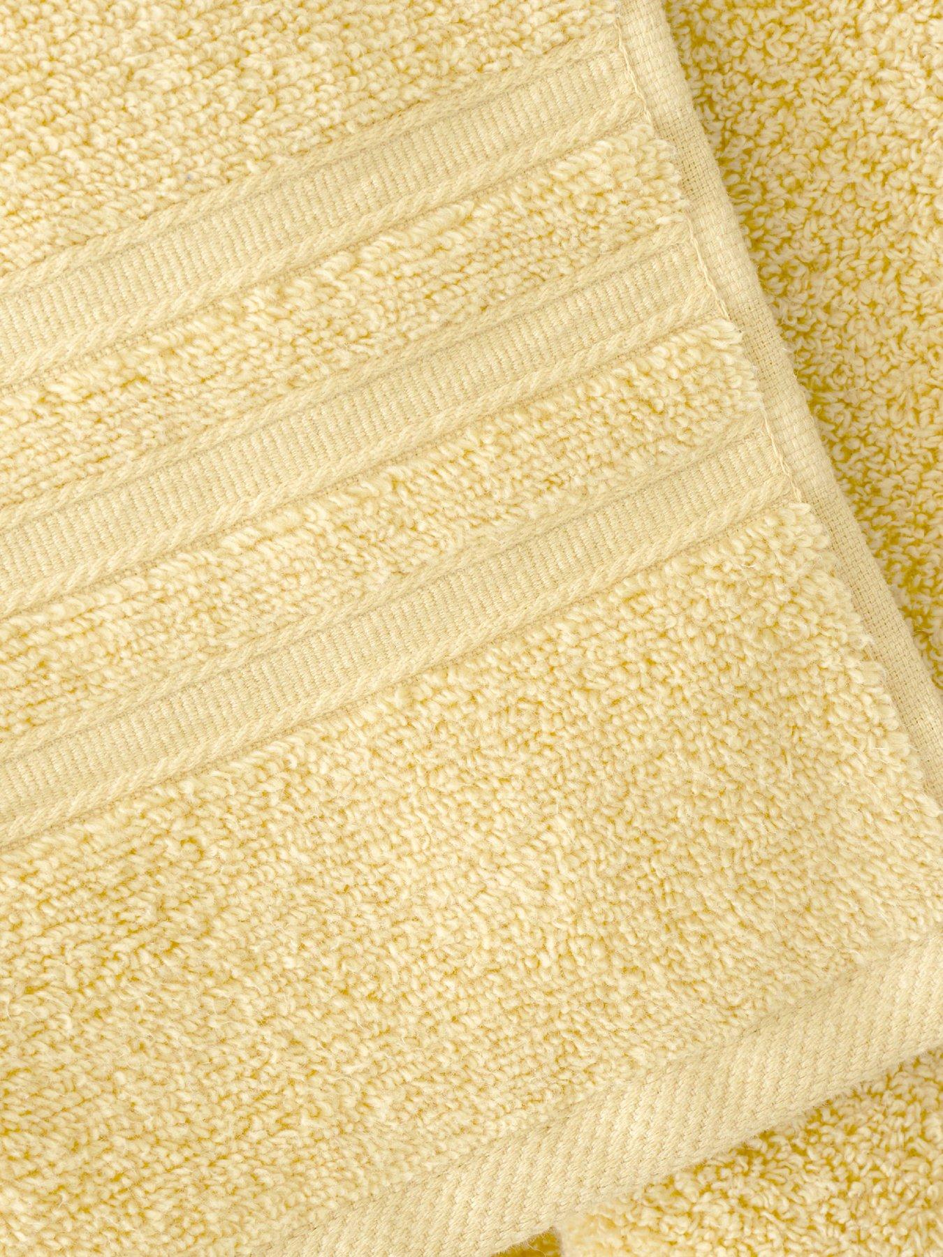 Image 3 of 4 of Catherine Lansfield Zero Twist 100% Cotton Bathsheet Pair 90 X 140 Yellow