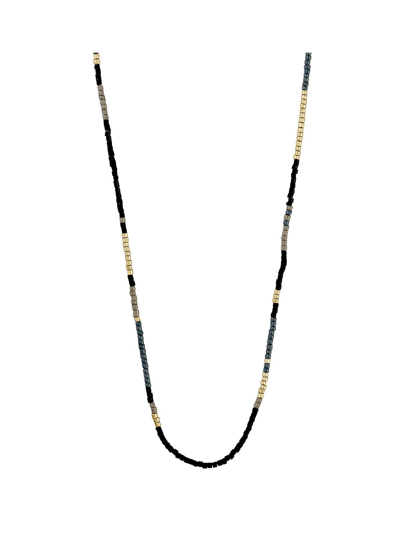 Image 1 of 5 of Pilgrim ALISON necklace black, gold-plated