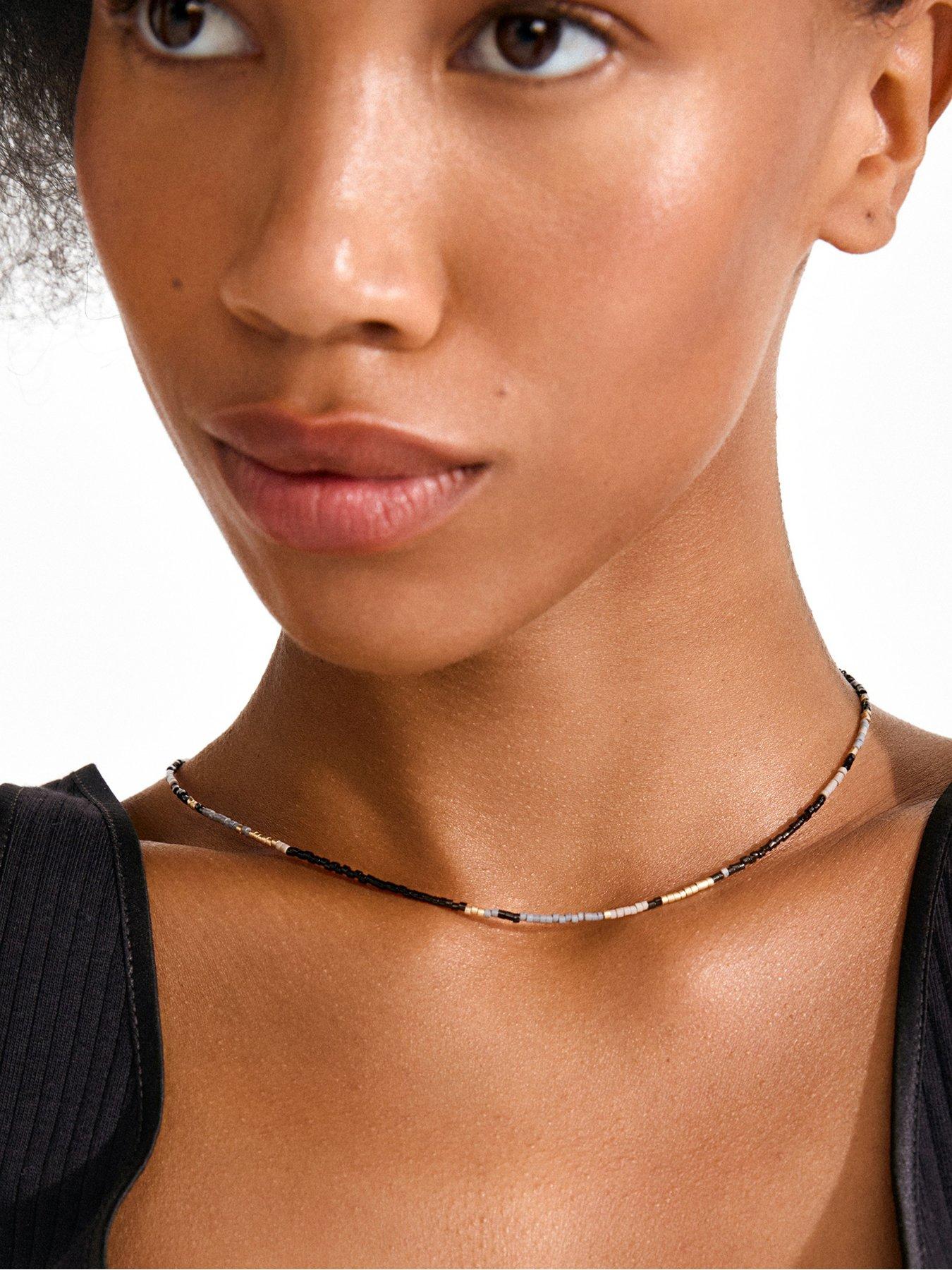 Image 3 of 5 of Pilgrim ALISON necklace black, gold-plated