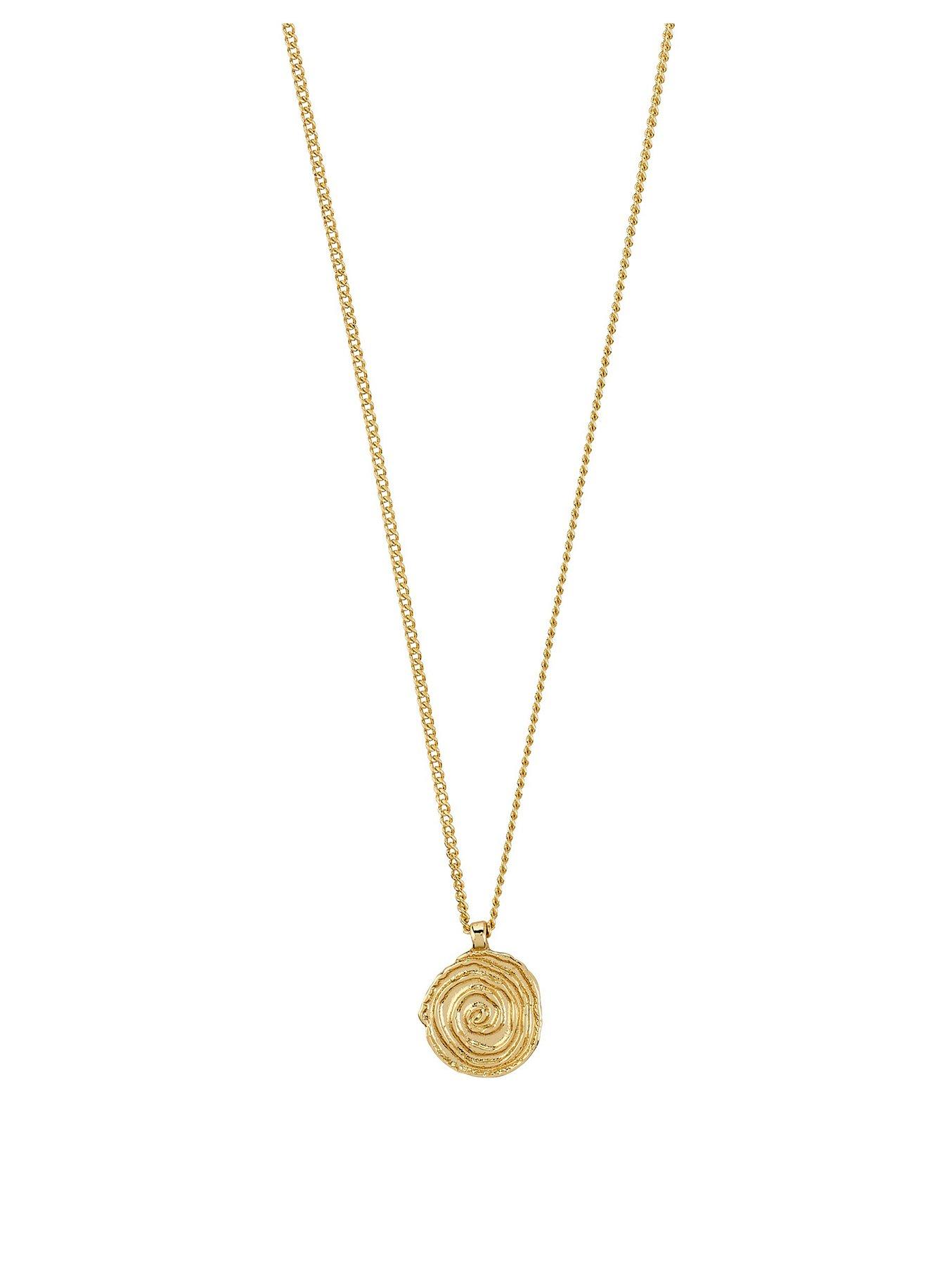 pilgrim-air-coin-necklace-gold-platedfront