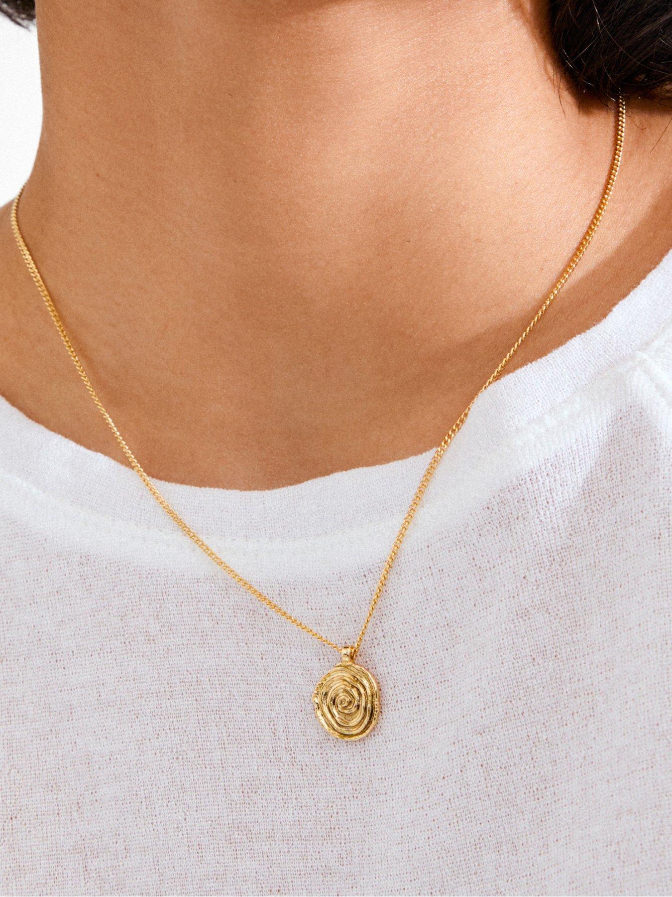pilgrim-air-coin-necklace-gold-platedstillFront