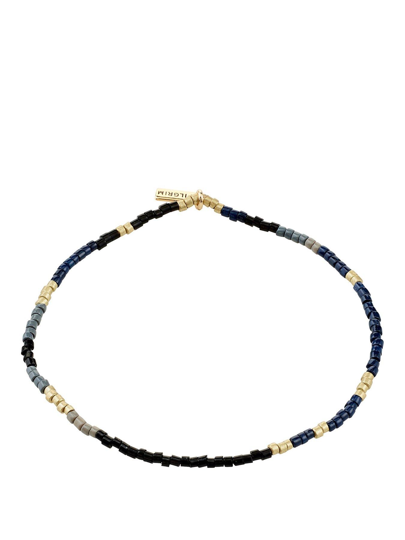 Image 1 of 6 of Pilgrim ALISON bracelet black, gold-plated