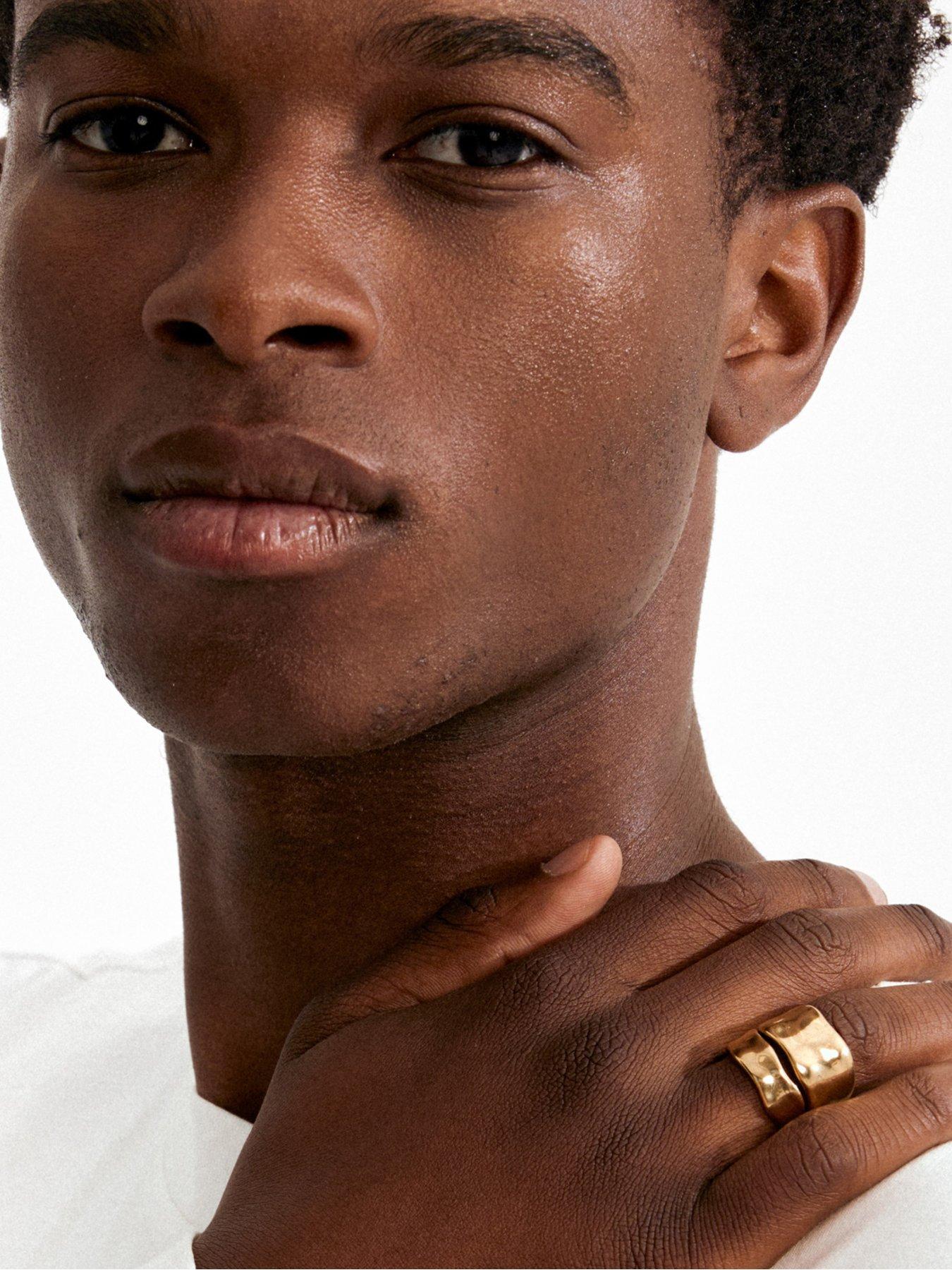 Image 3 of 4 of Pilgrim EMBER rings 2-in-1 set, gold-plated