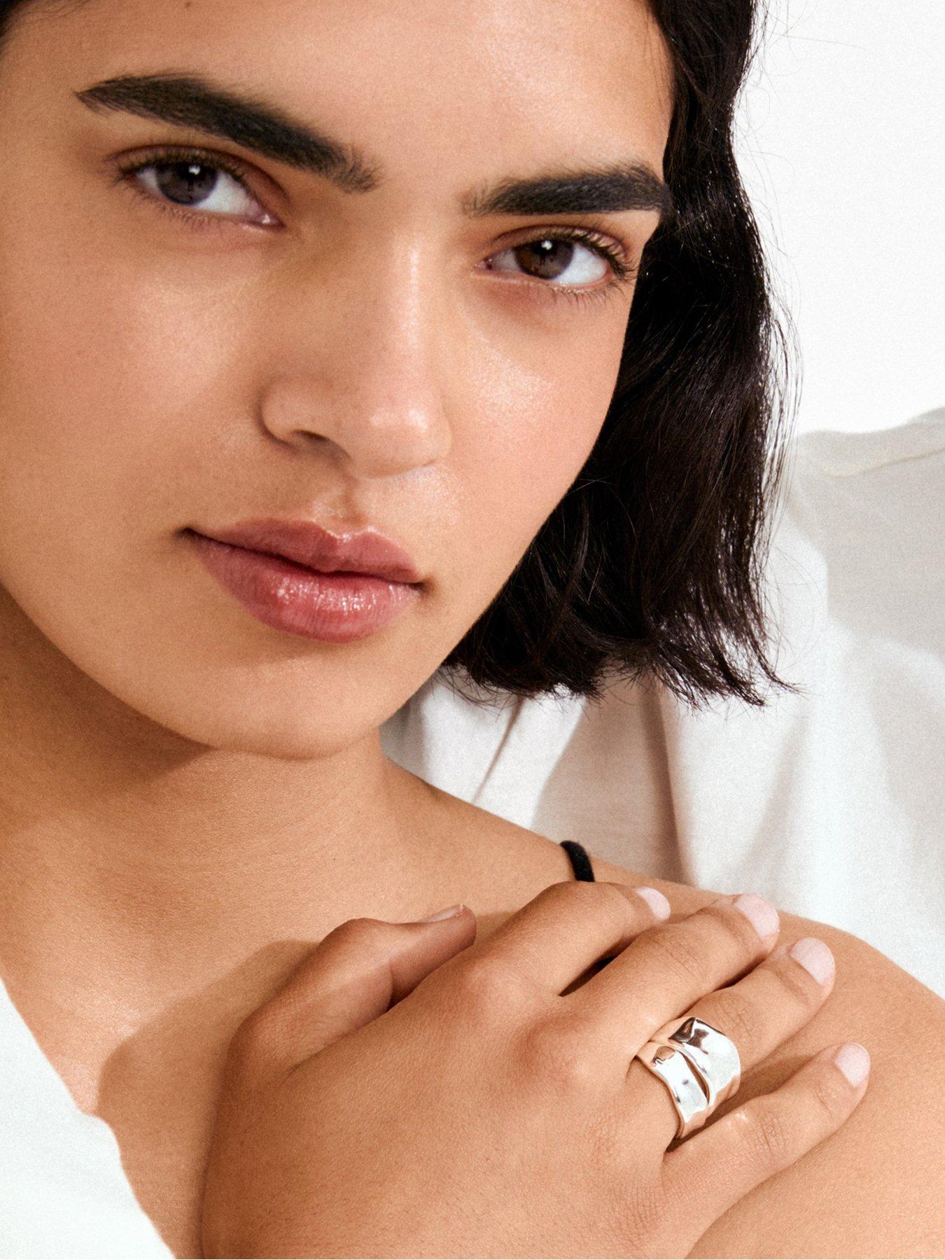 Image 2 of 3 of Pilgrim EMBER rings 2-in-1 set, silver-plated