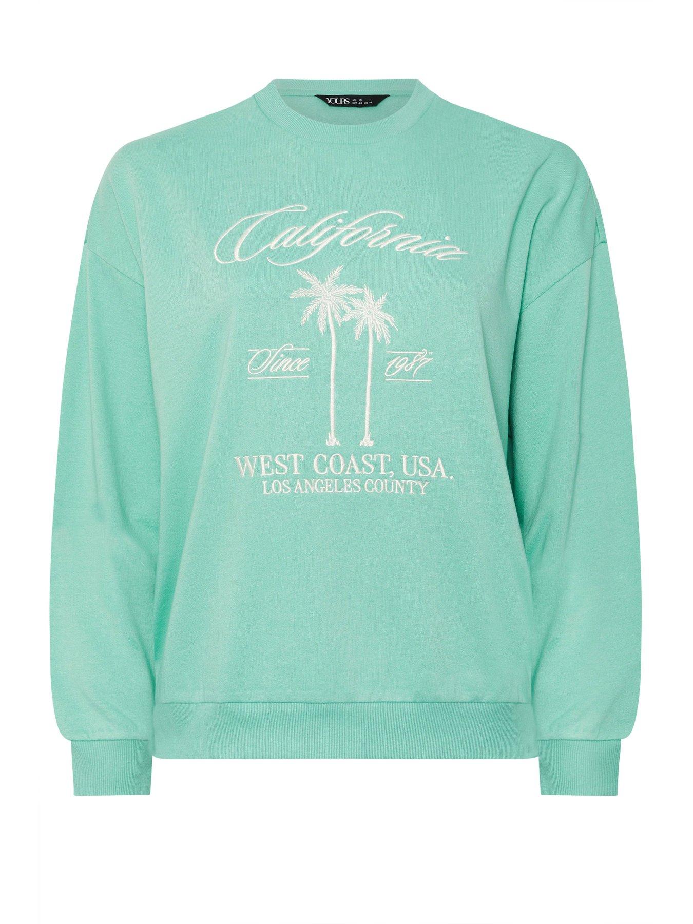Image 5 of 5 of Yours Curve California Embroidery Sweatshirt