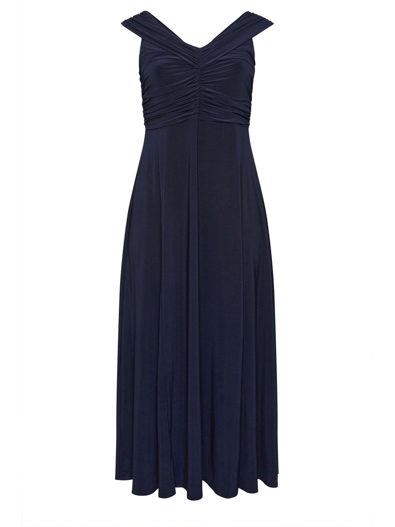 yours-curve-maxi-gathered-bardot-dressdetail